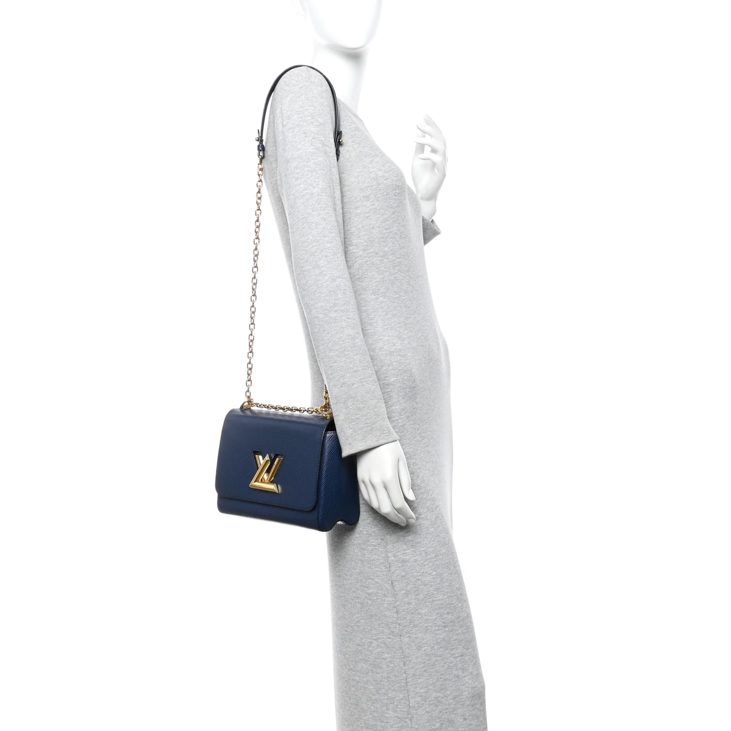 Epi Twist Shoulder Bag MM Indigo - Image 2