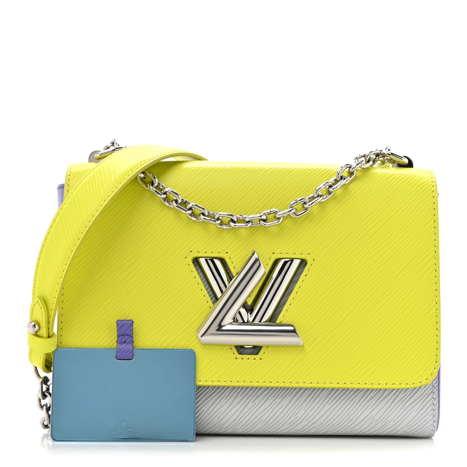 Epi Twist Shoulder Bag MM Purple Yellow Grey - Image 3