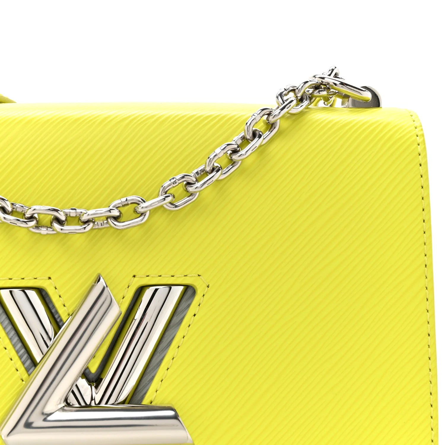 Epi Twist Shoulder Bag MM Purple Yellow Grey - Image 8