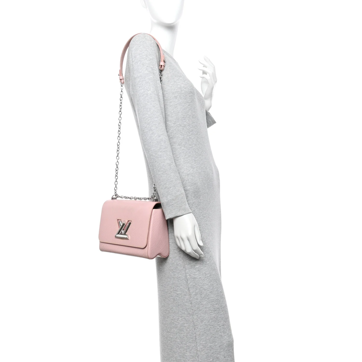 Epi Twist Shoulder Bag MM Rose Ballerine - Image 2