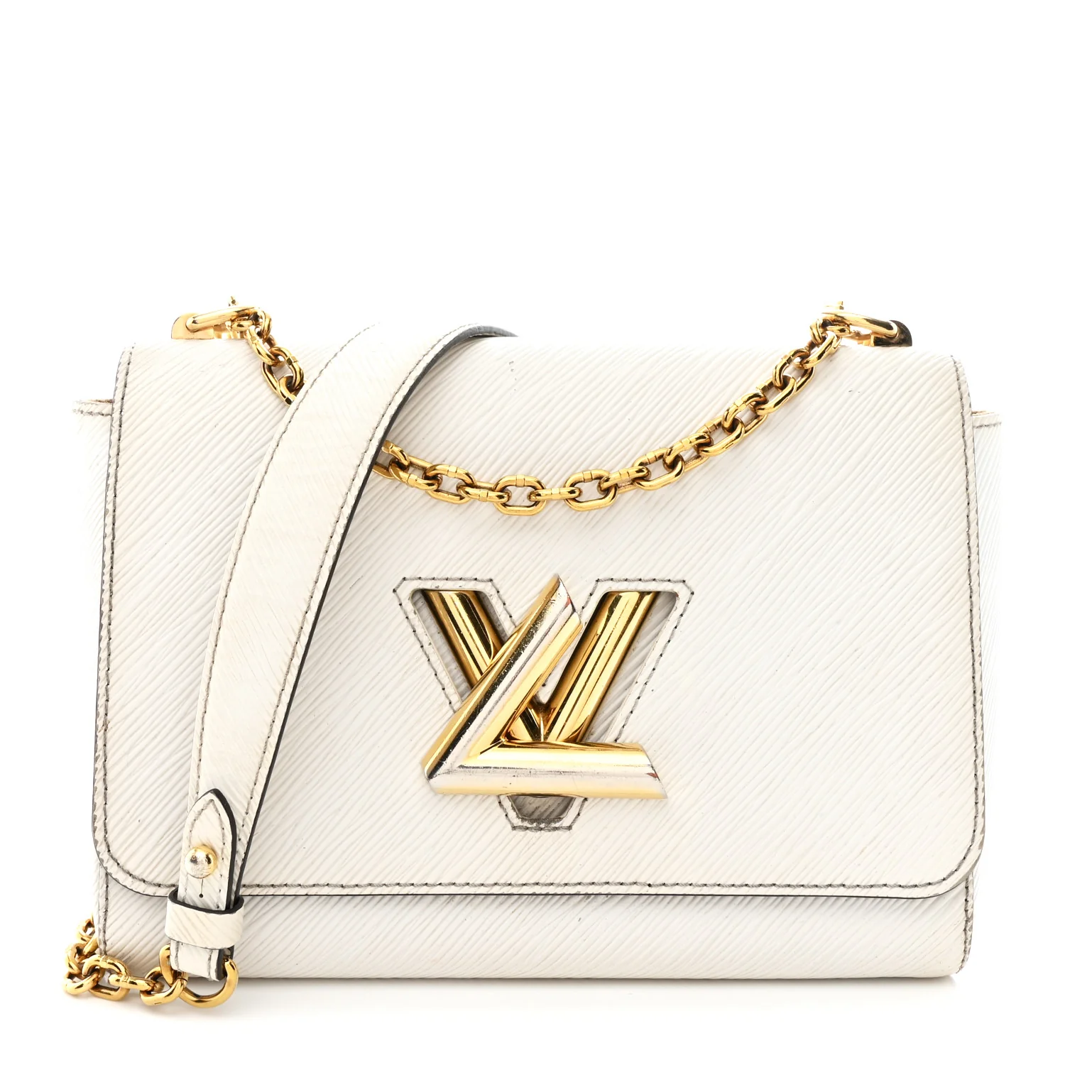 Epi Twist Shoulder Bag MM White