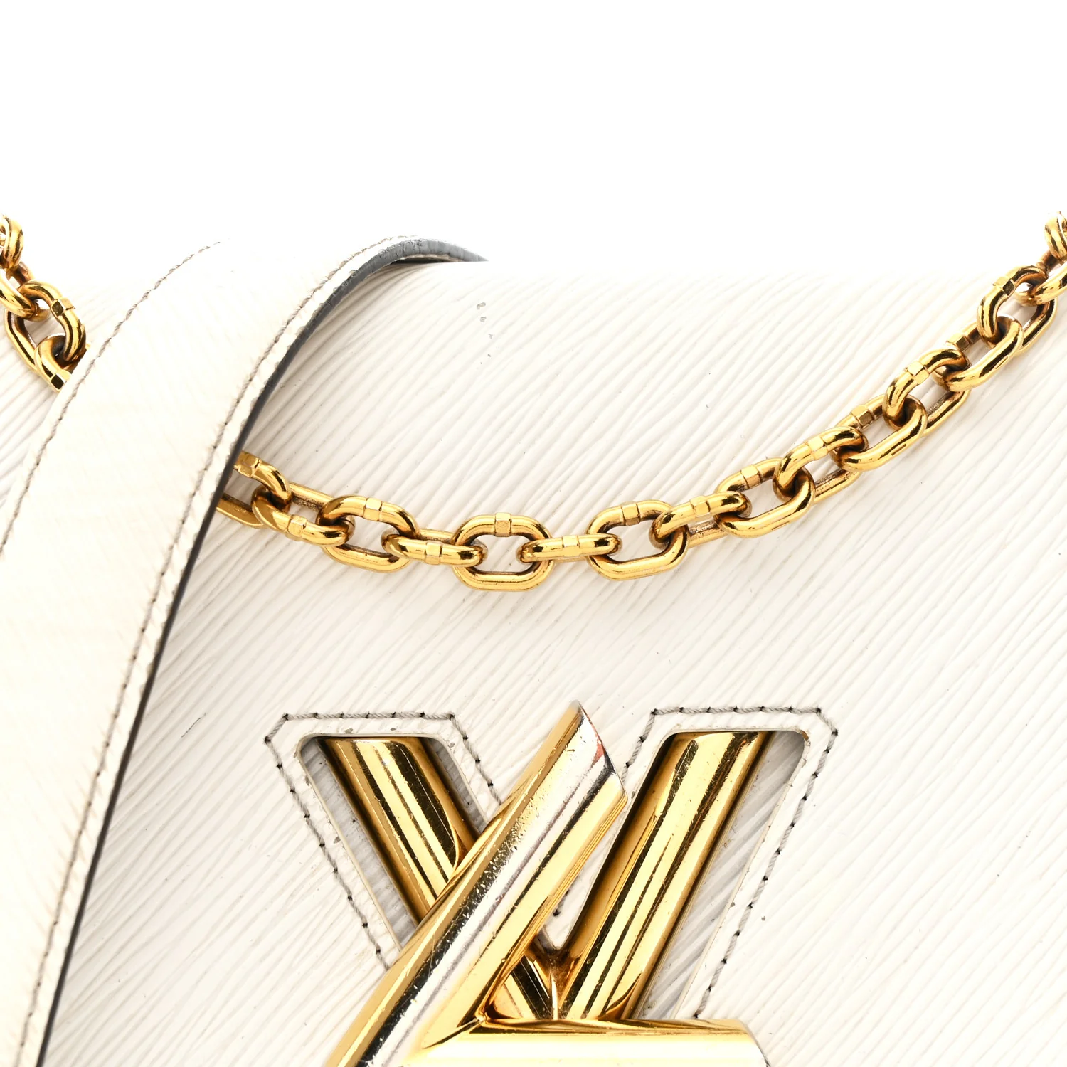 Epi Twist Shoulder Bag MM White - Image 15