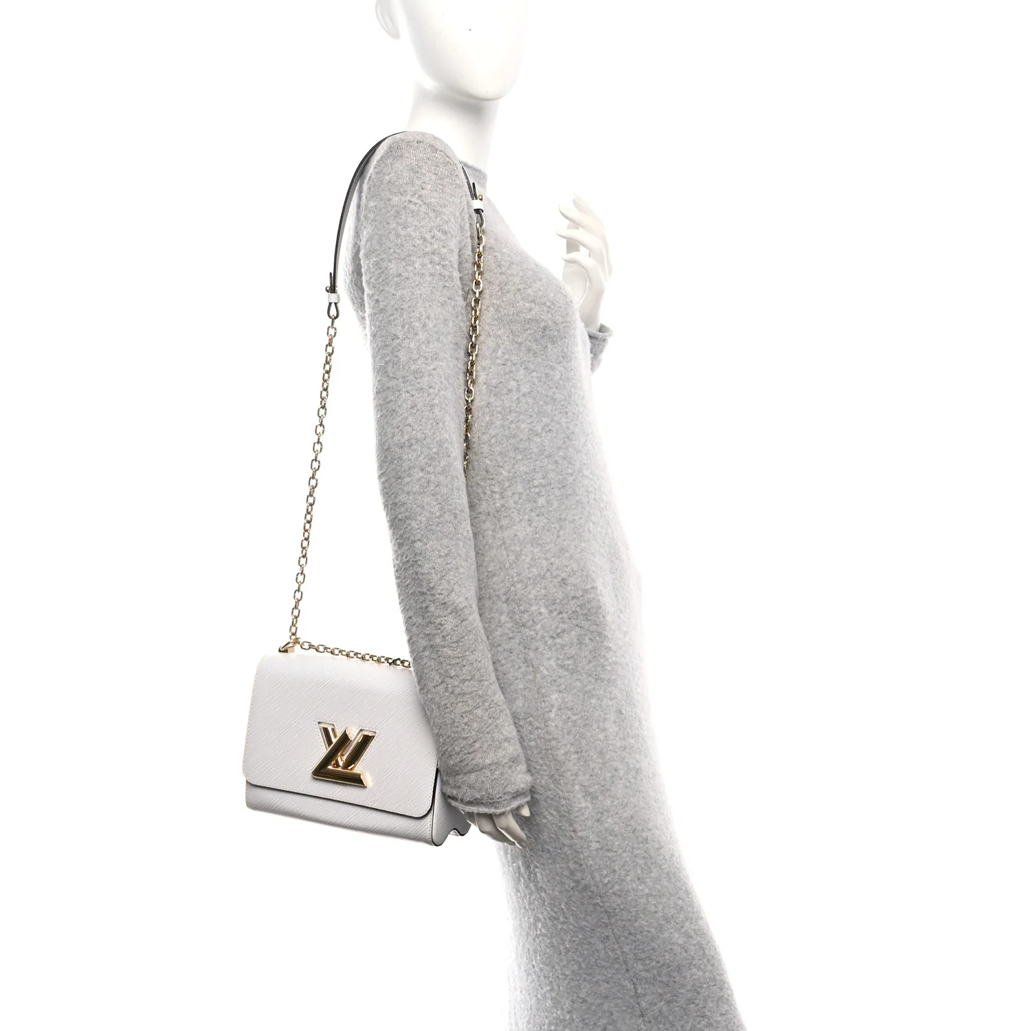 Epi Twist Shoulder Bag MM White - Image 2