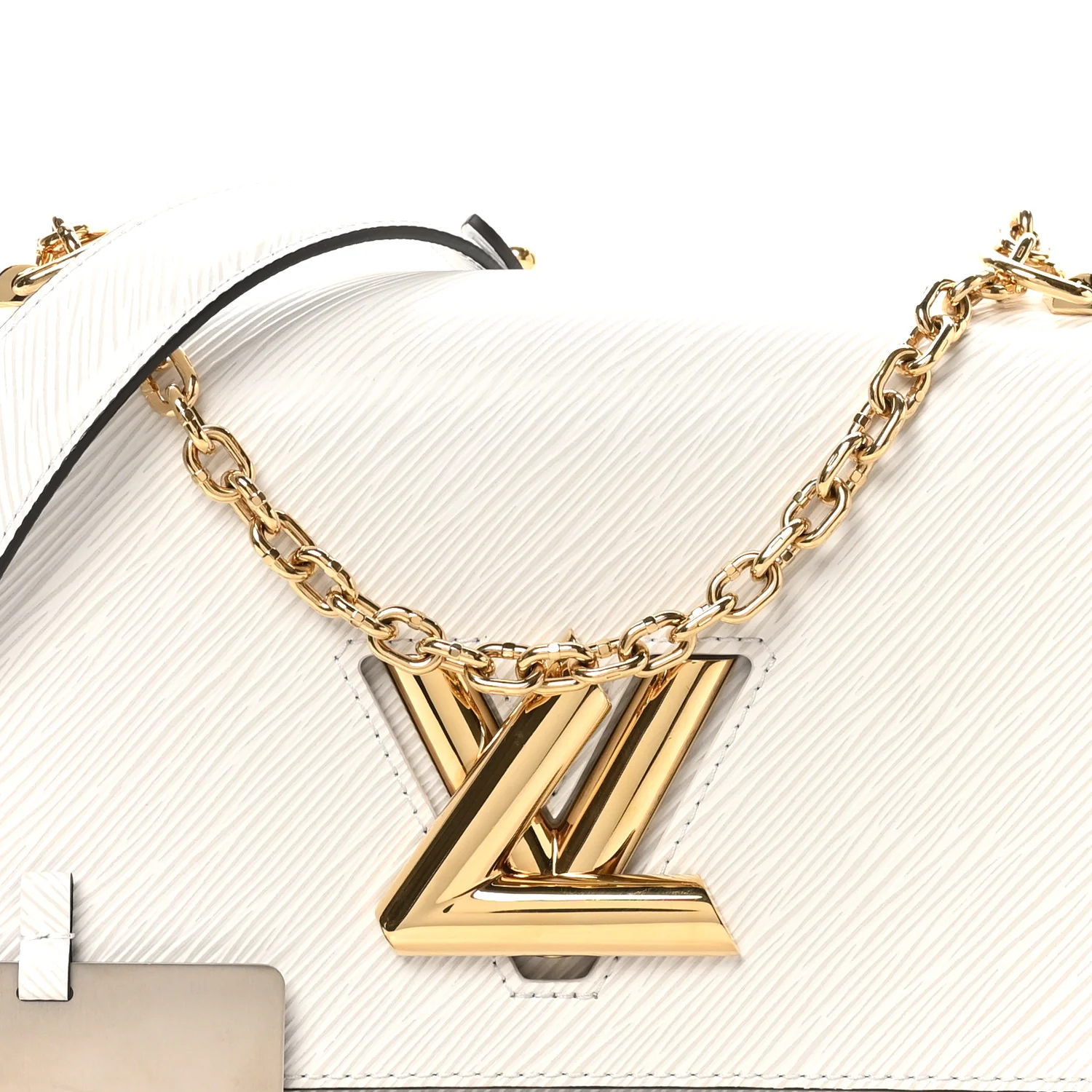 Epi Twist Shoulder Bag MM White - Image 8