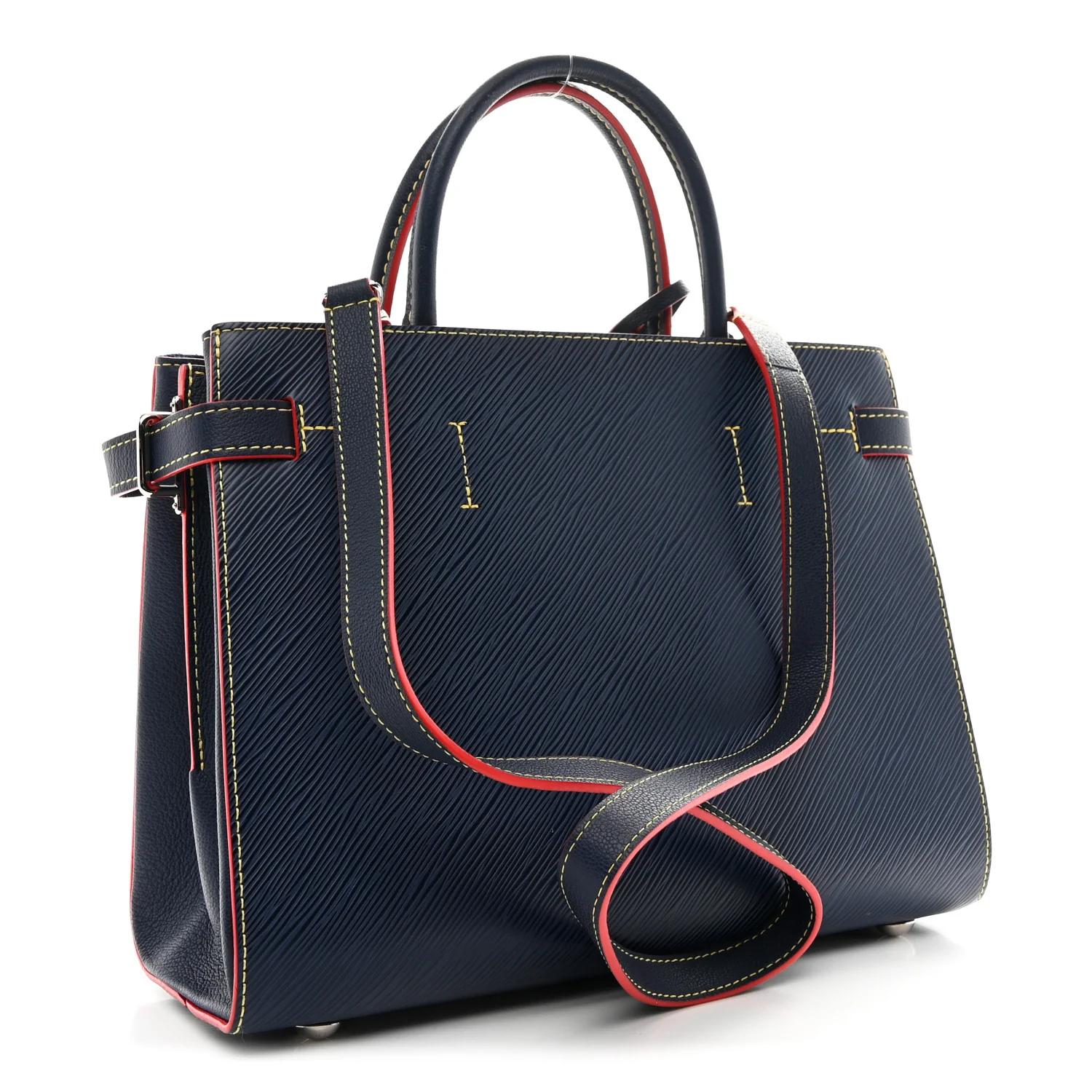 Epi Twist Tote Indigo - Image 4