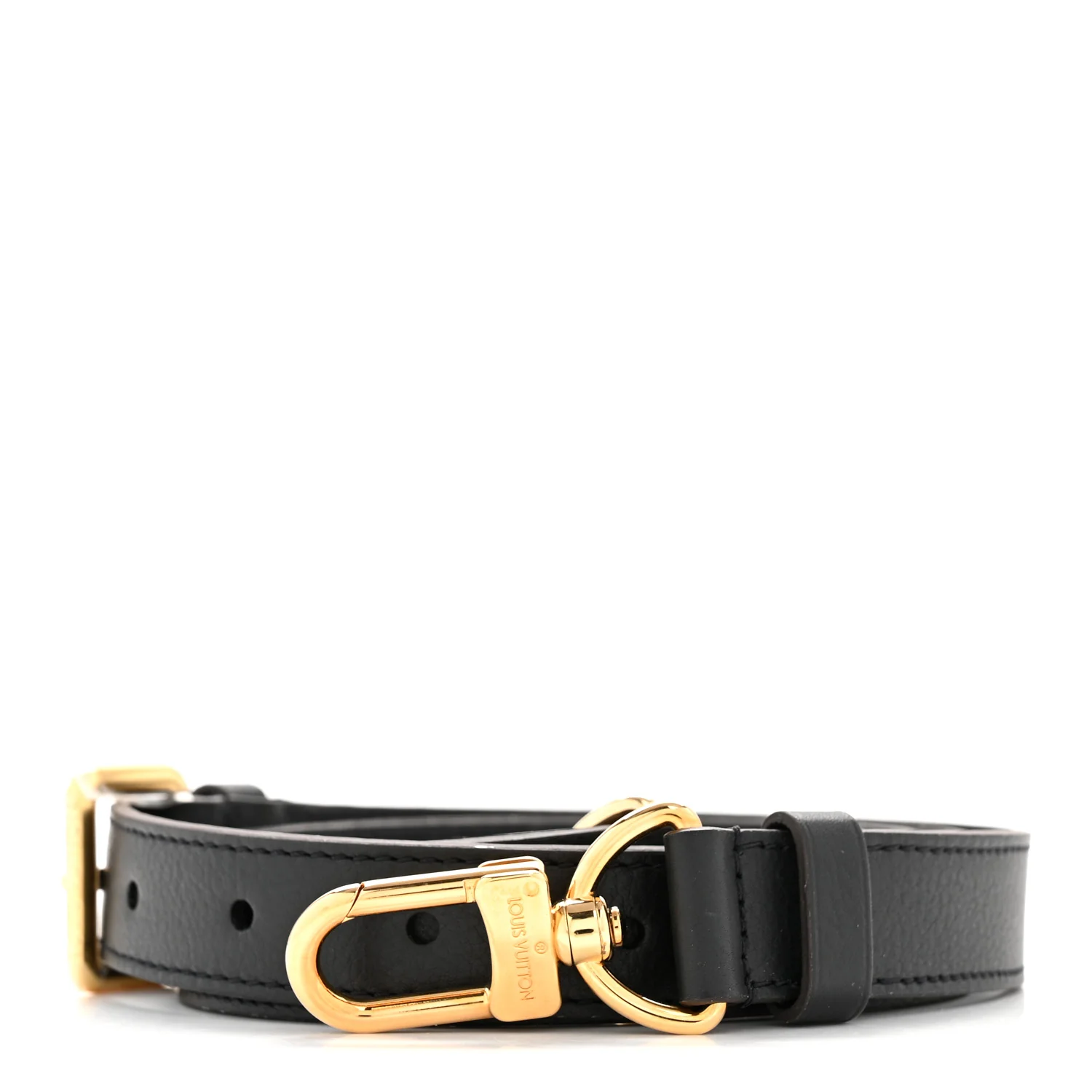 Grained Calfskin Adjustable Shoulder Strap Black