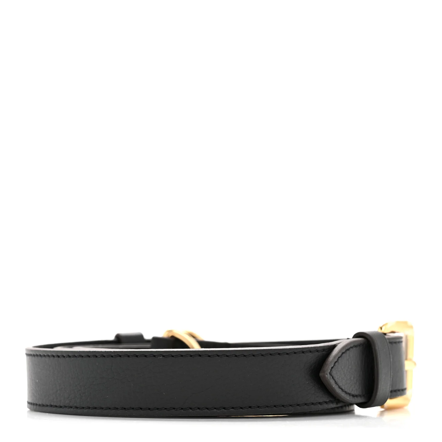 Grained Calfskin Adjustable Shoulder Strap Black - Image 2