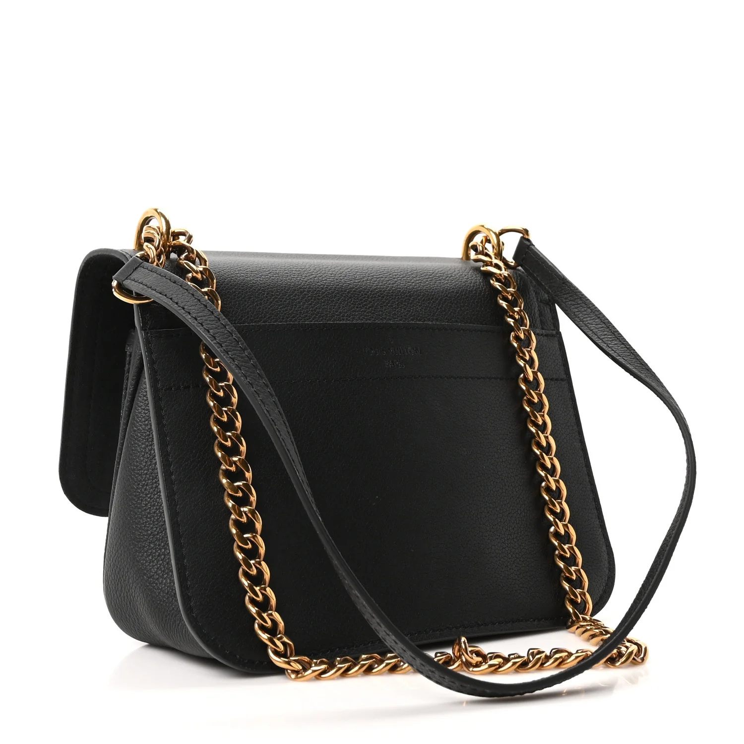 Grained Calfskin Lockme Chain Bag PM Black - Image 3