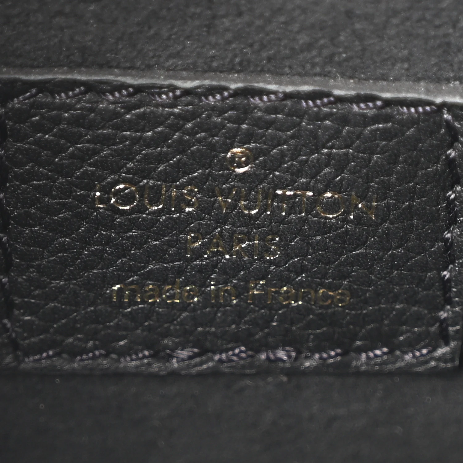Grained Calfskin Lockme Chain Bag PM Black - Image 6