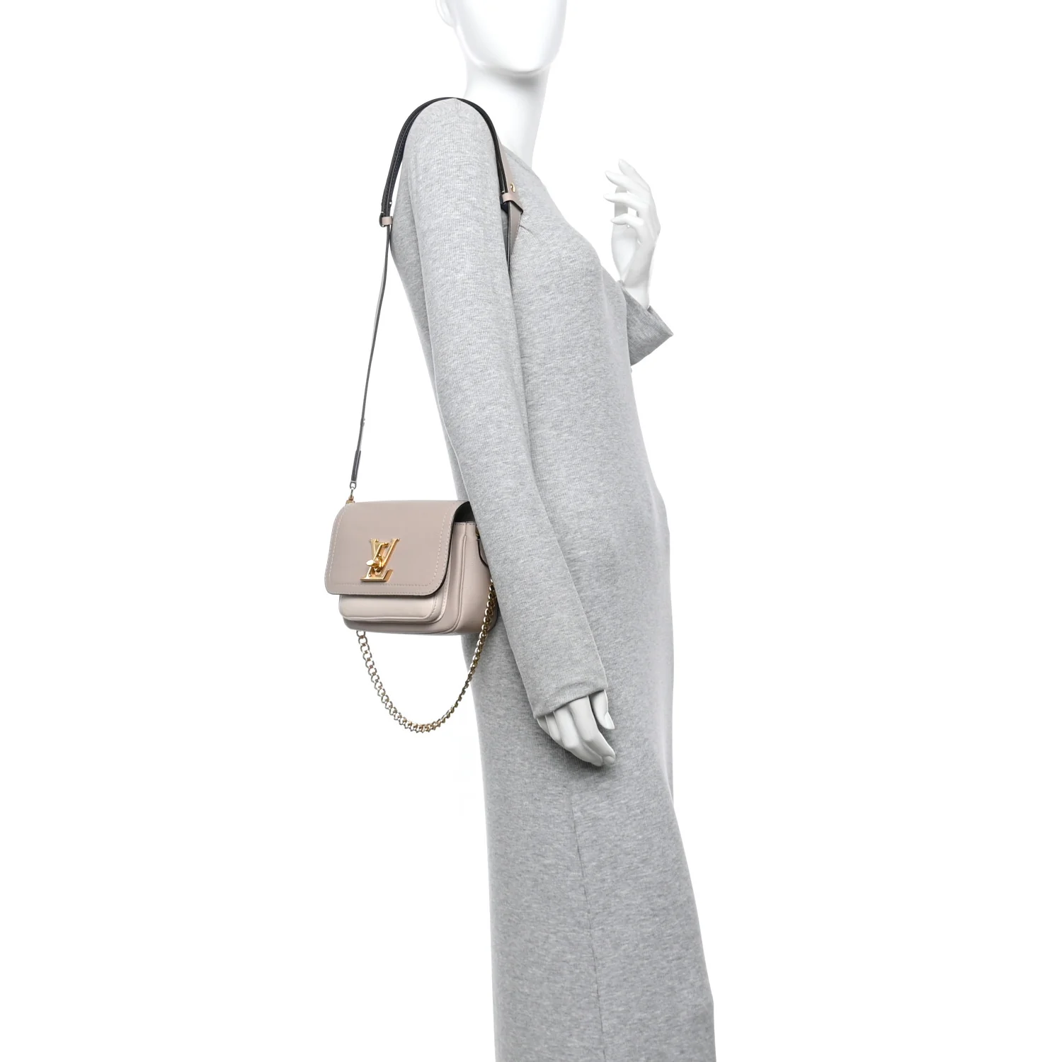 Grained Calfskin Lockme Tender Greige - Image 2