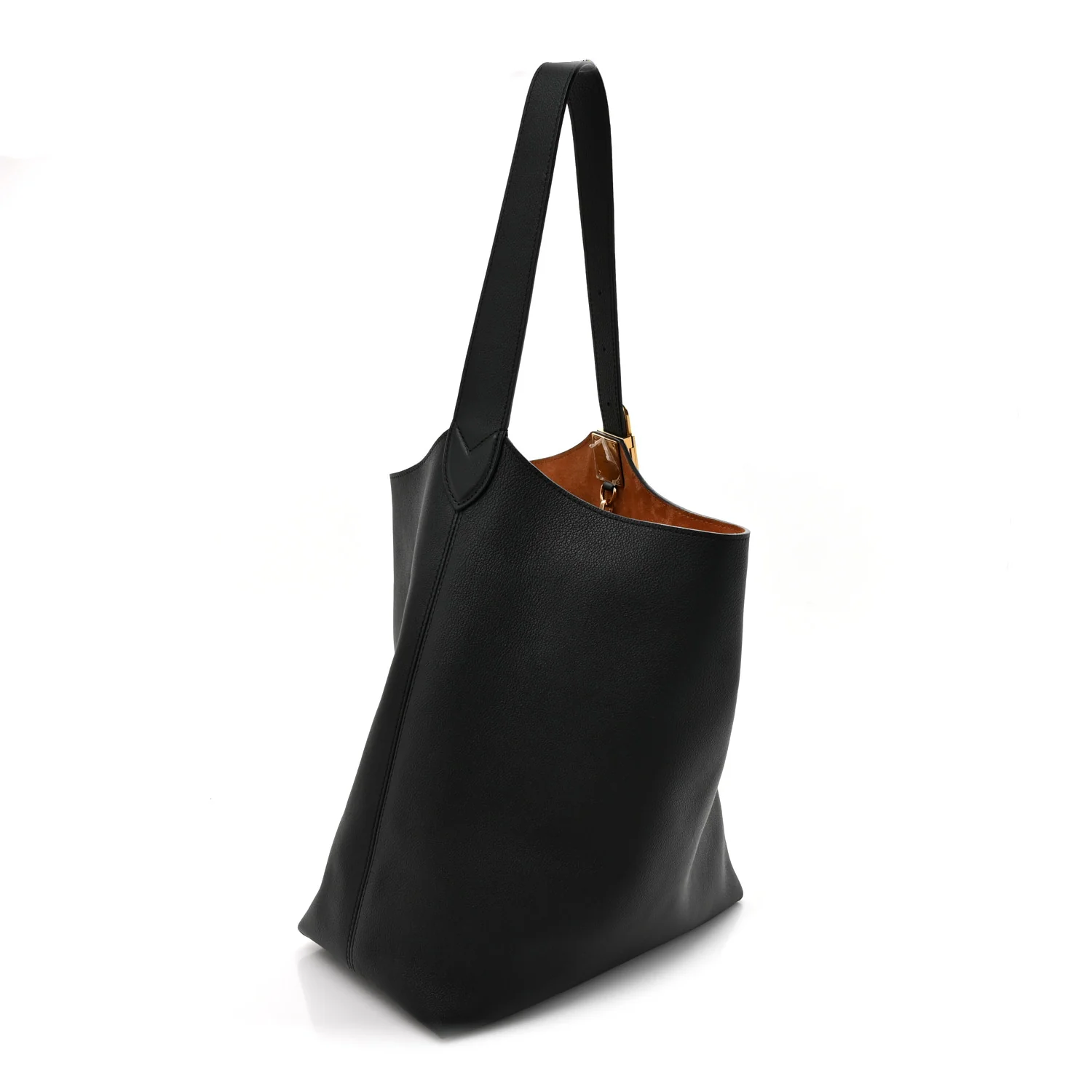 Grained Calfskin Low Key Hobo MM Black - Image 4