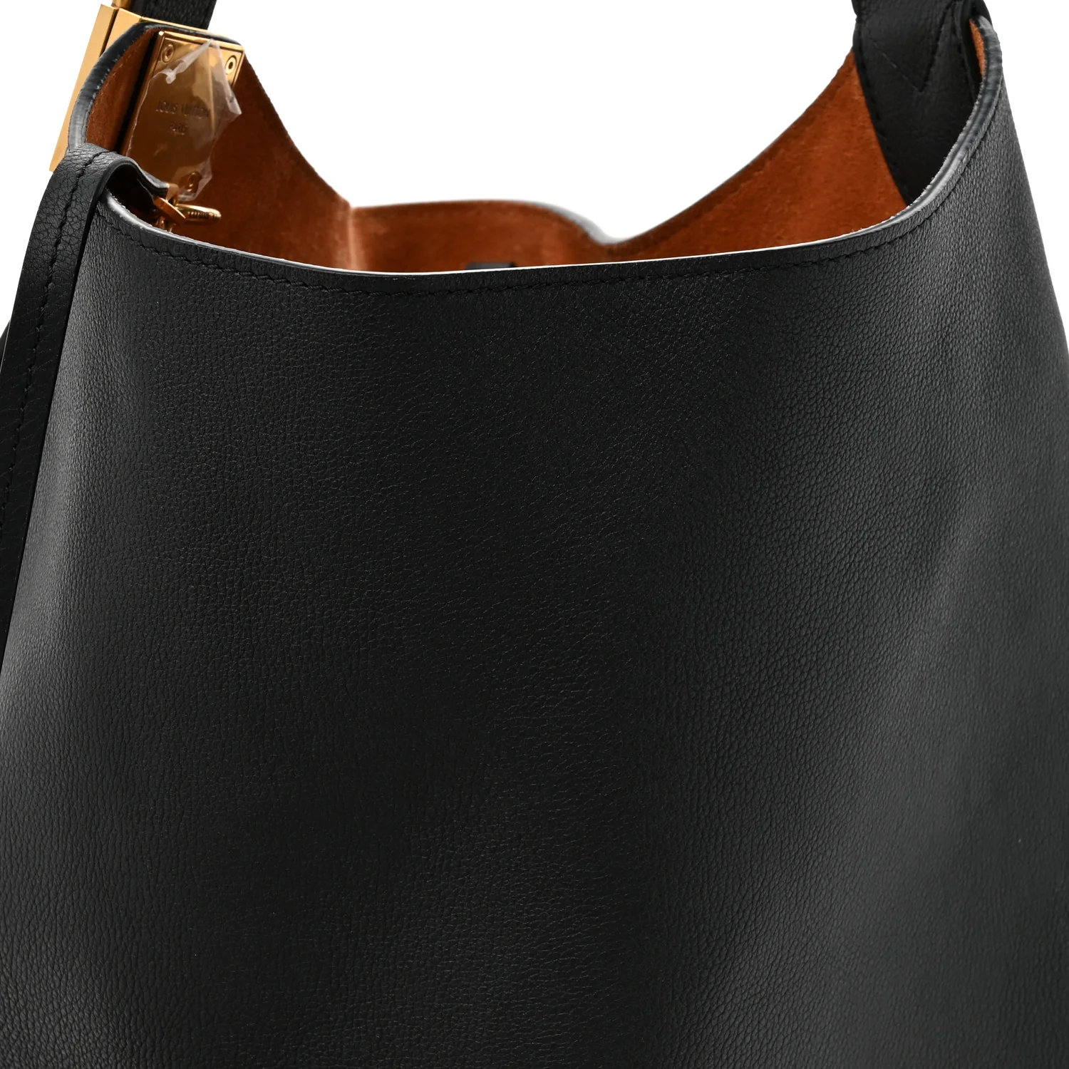 Grained Calfskin Low Key Hobo MM Black - Image 8