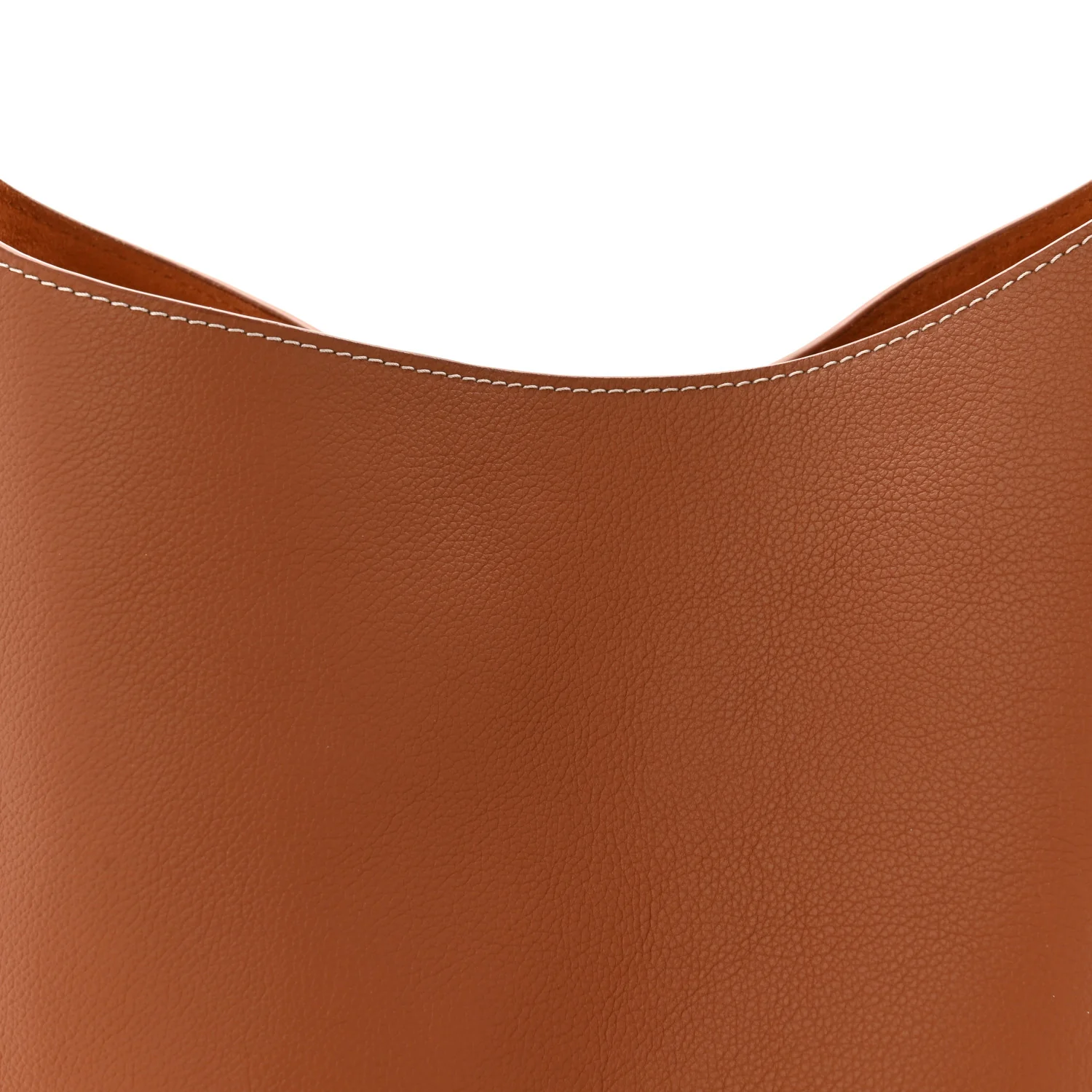 Grained Calfskin Low Key Hobo MM Cognac - Image 8