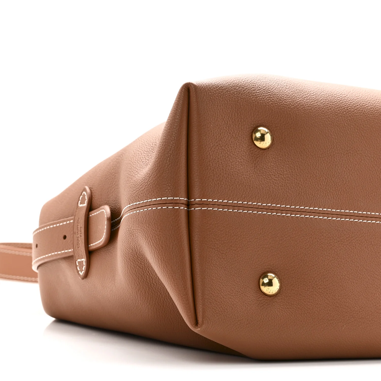 Grained Calfskin Low Key Hobo MM Cognac - Image 9
