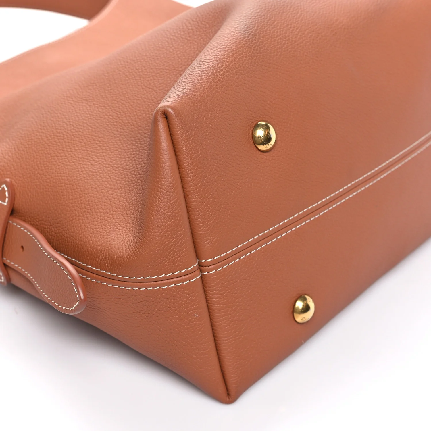 Grained Calfskin Low Key Hobo MM Cognac - Image 9