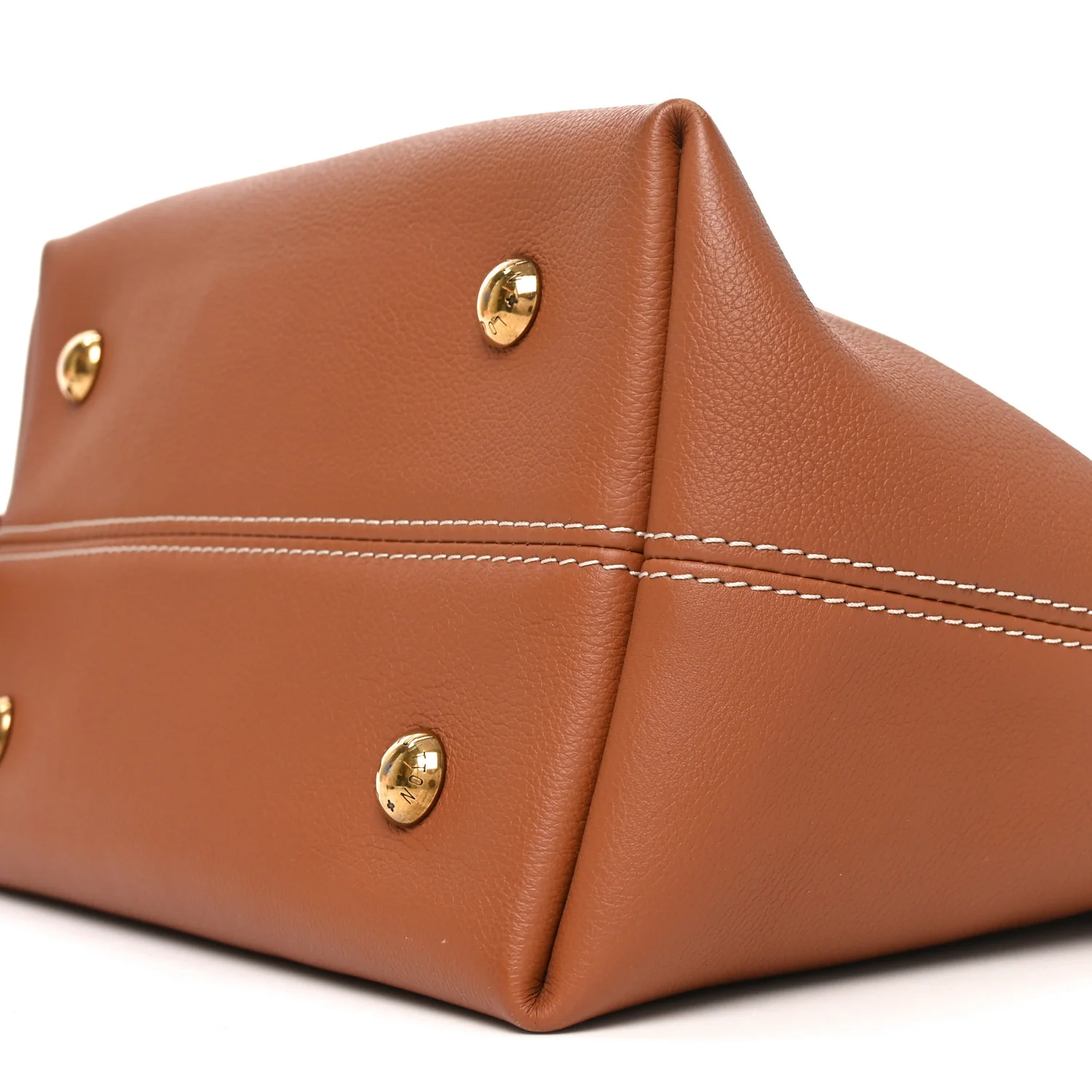 Grained Calfskin Low Key Hobo PM Cognac - Image 9