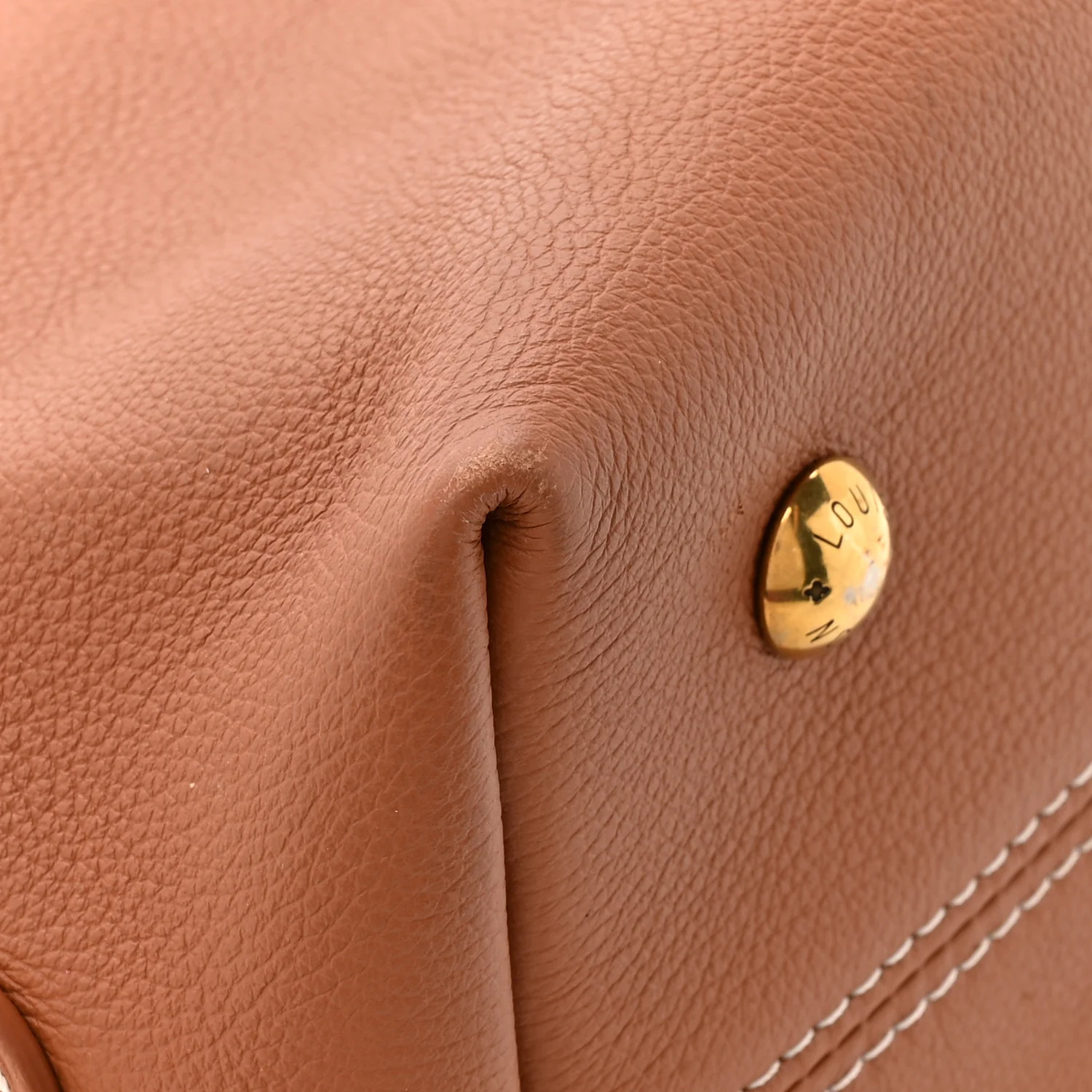 Grained Calfskin Low Key Hobo PM Cognac - Image 10