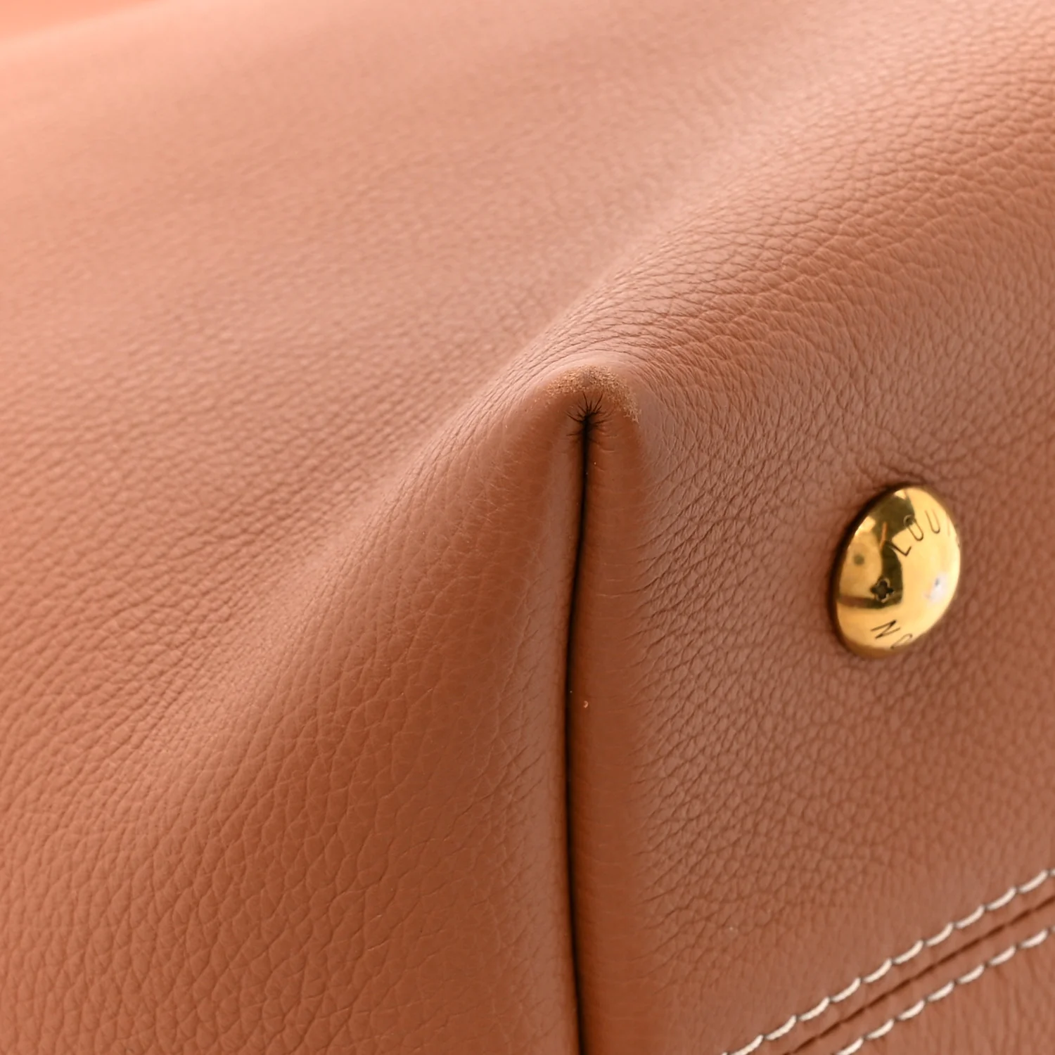 Grained Calfskin Low Key Hobo PM Cognac - Image 12