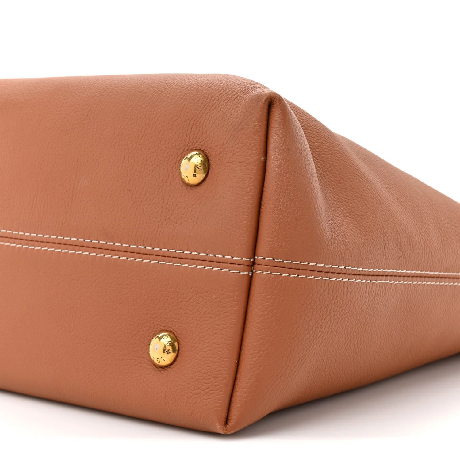 Grained Calfskin Low Key Hobo PM Cognac - Image 8