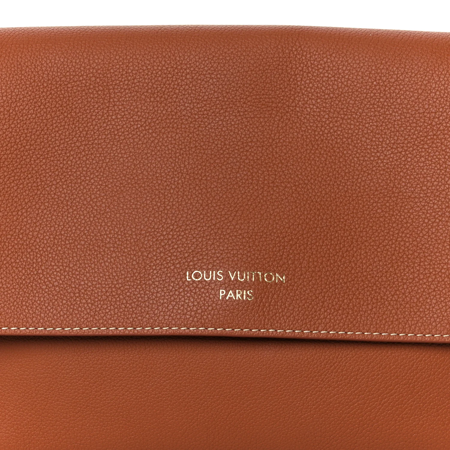 Grained Calfskin Low Key Messenger Cognac - Image 10