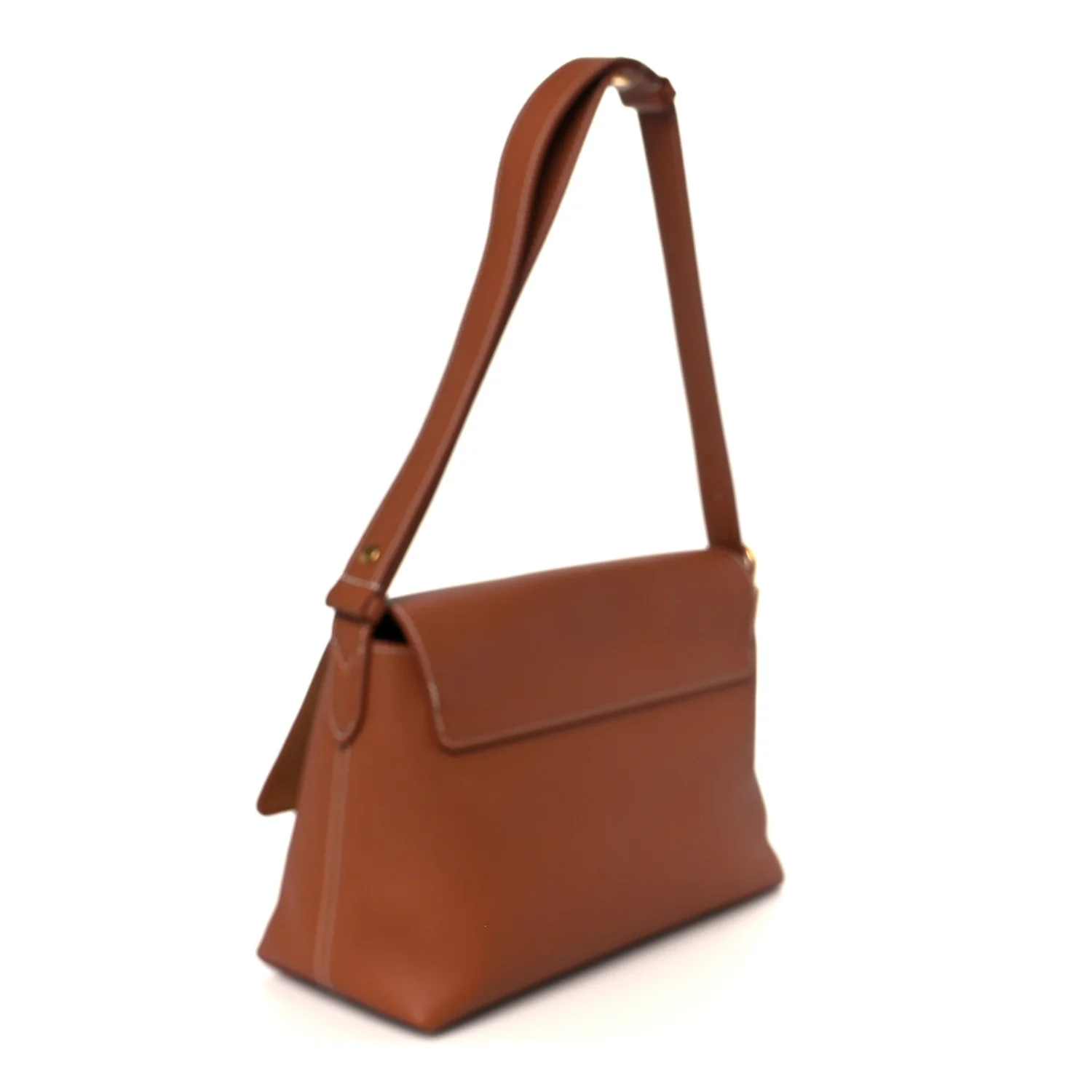 Grained Calfskin Low Key Messenger Cognac - Image 3