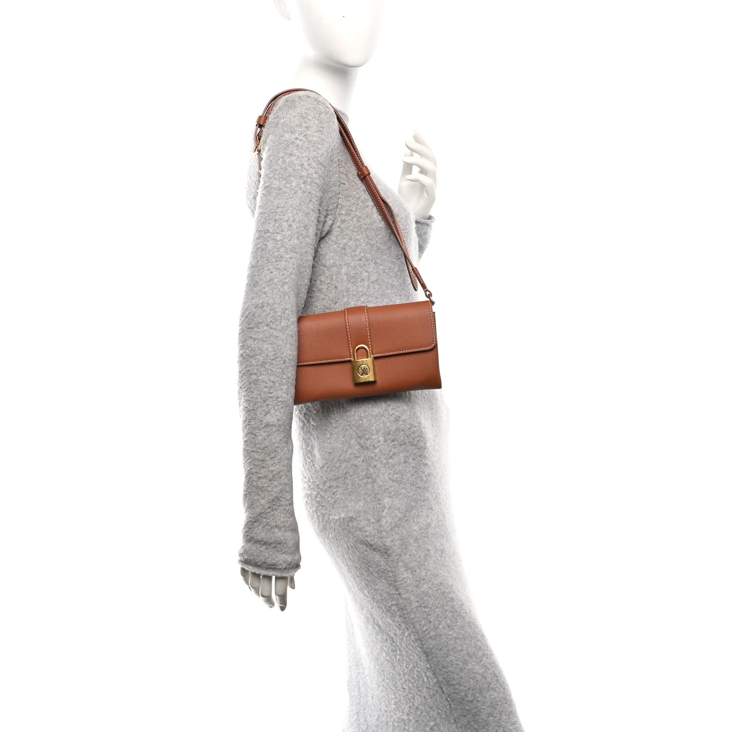 Grained Calfskin Low Key Wallet On Chain Cognac - Image 2