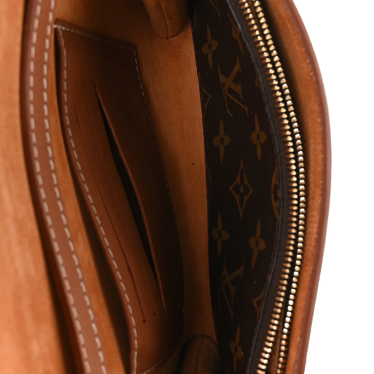 Grained Calfskin Low Key Wallet On Chain Cognac - Image 6