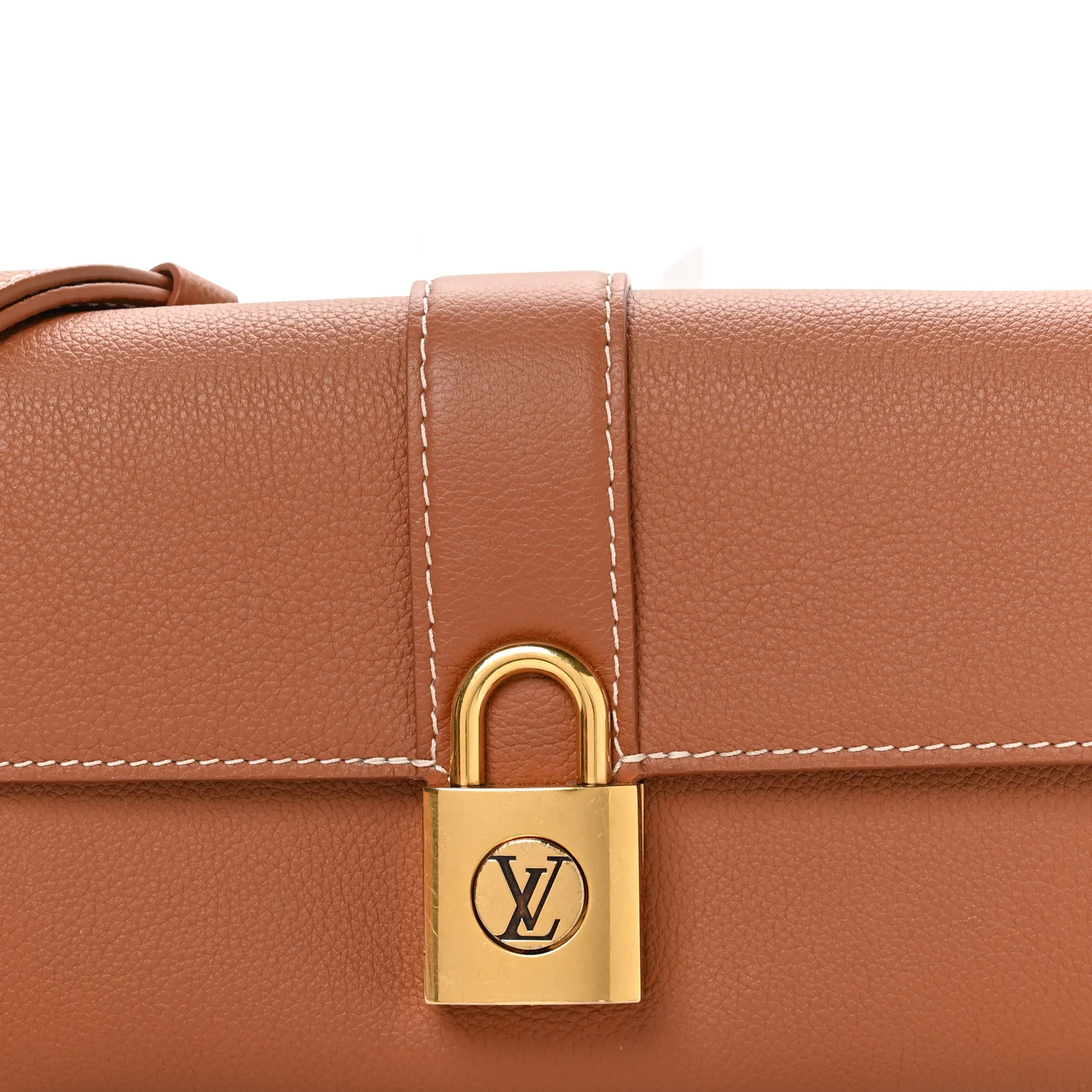 Grained Calfskin Low Key Wallet On Chain Cognac - Image 8
