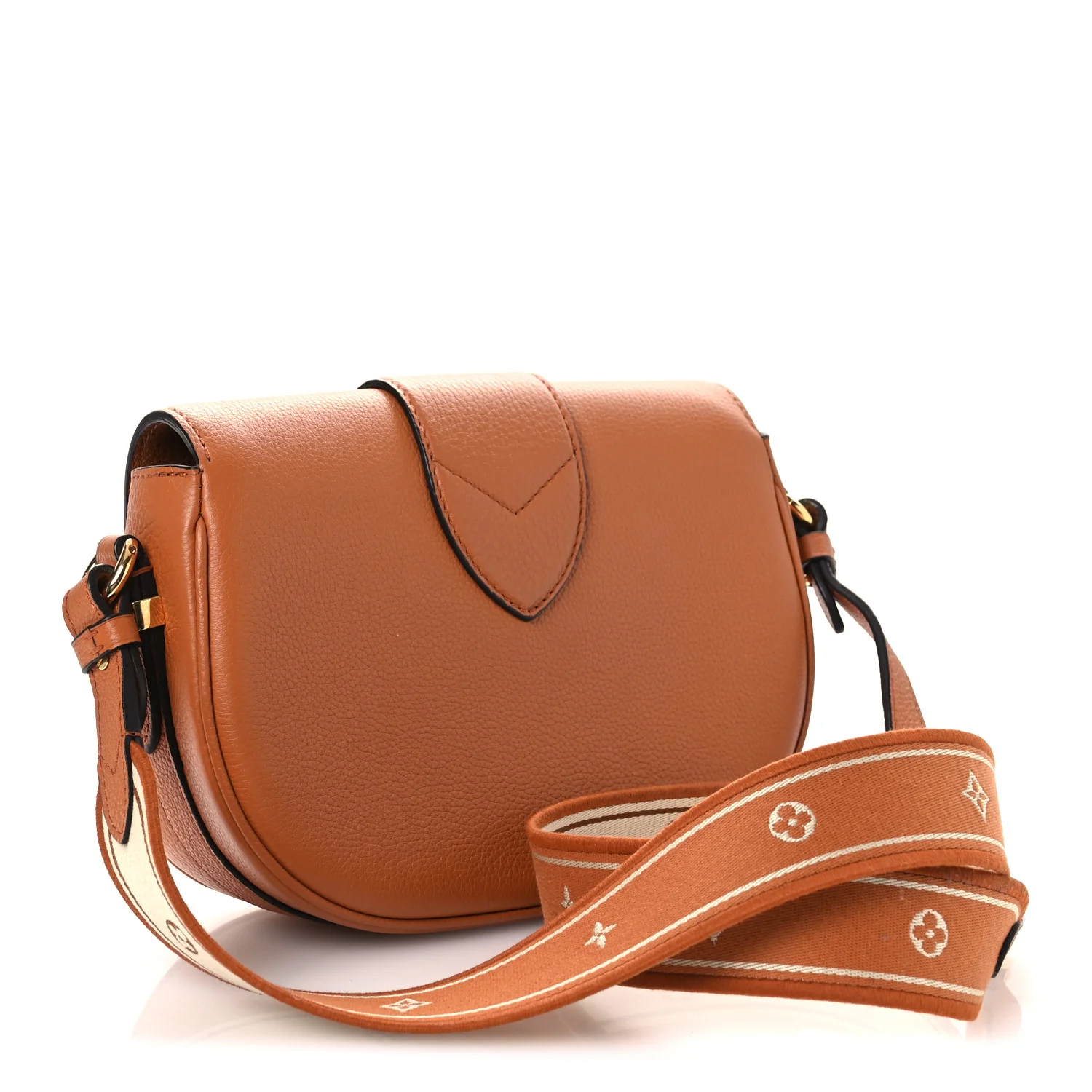 Grained Calfskin LV Pont 9 Soft MM Golden Siena - Image 3