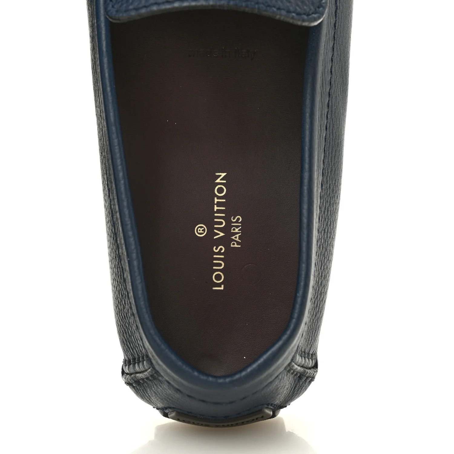 Grained Calfskin Mens Monte Carlo Car Shoe Moccasin Loafers 9 Blue - Image 7