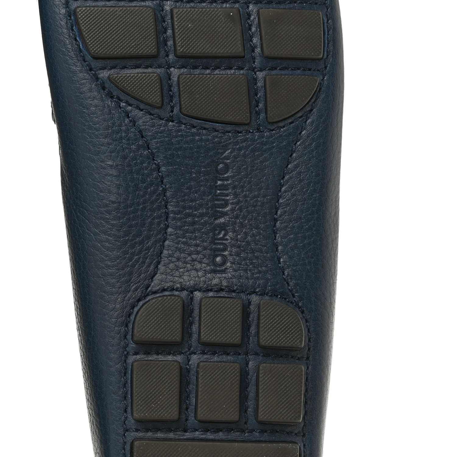 Grained Calfskin Mens Monte Carlo Car Shoe Moccasin Loafers 9 Blue - Image 8