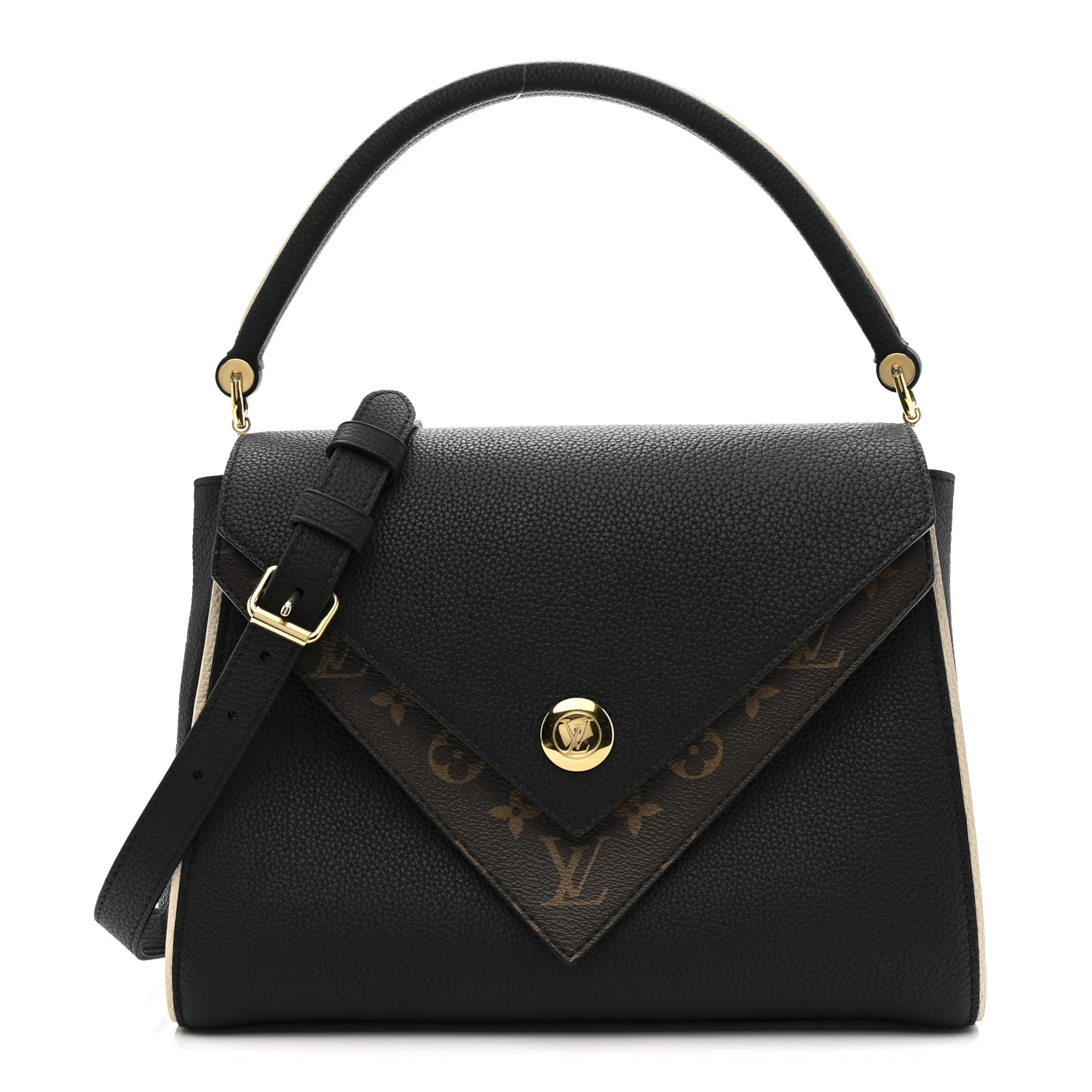 Grained Calfskin Monogram Double V Black - Image 3