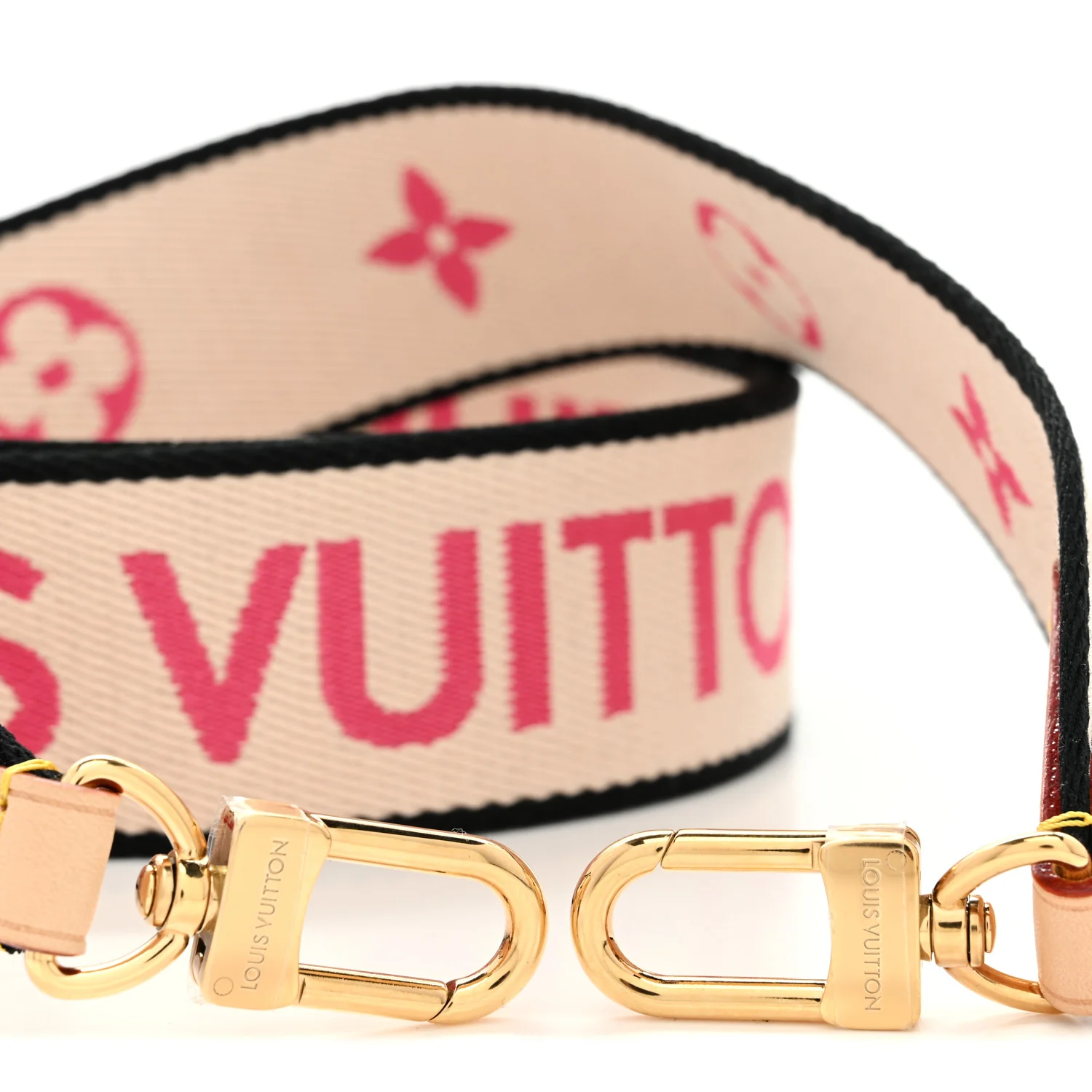Jacquard Shoulder Strap Black White Pink - Image 3