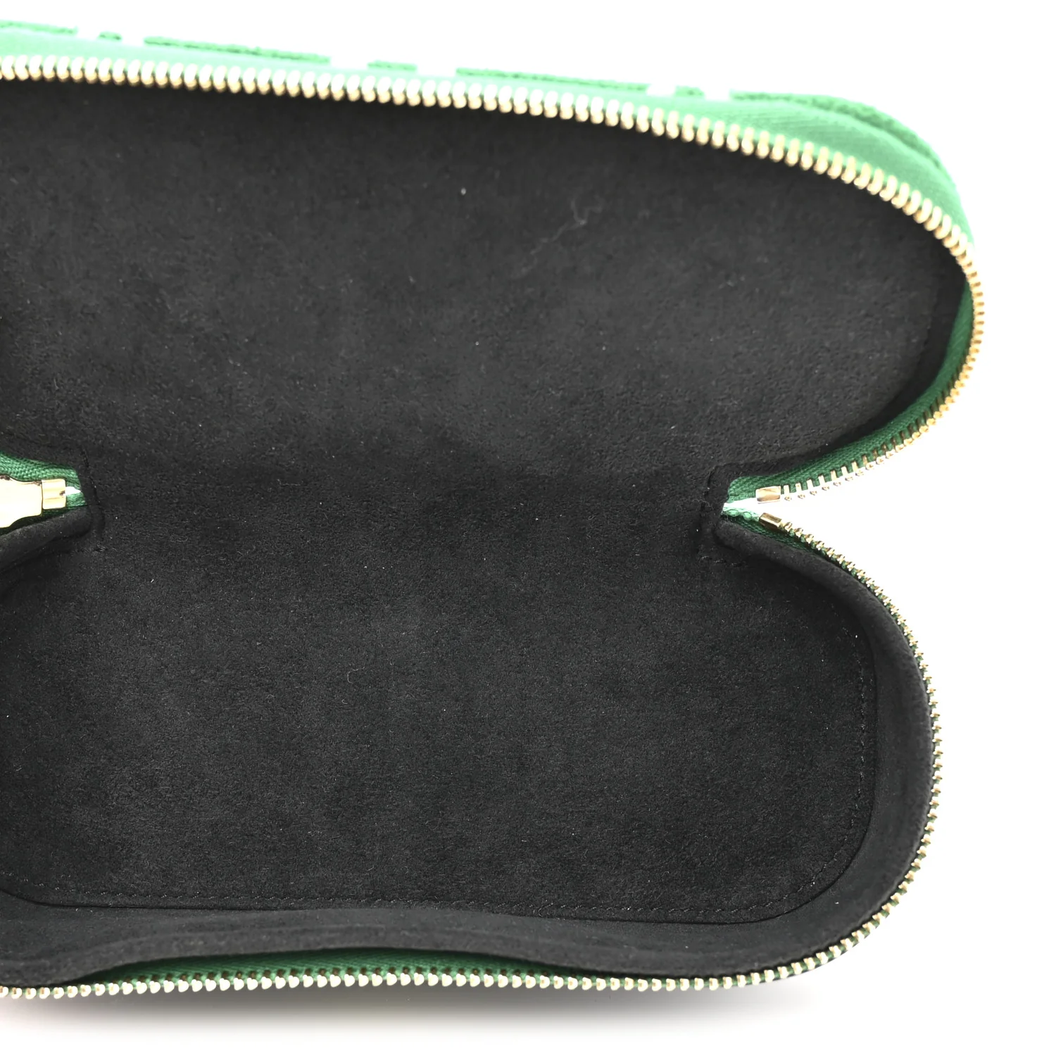 Jacquard Velvet Monogram LV Match Sunglasses Case GM Vert - Image 5