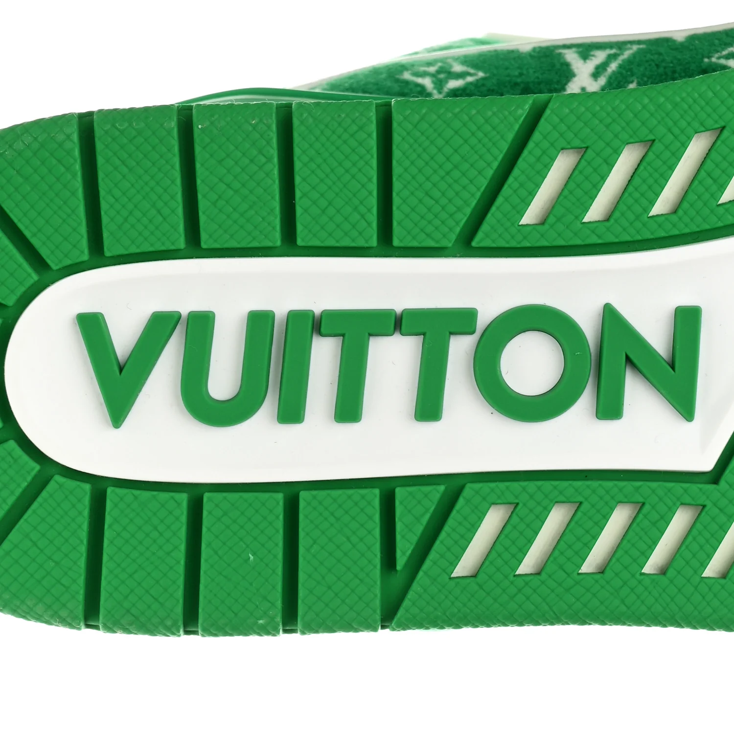 Jacquard Velvet Monogram Mens LV Trainer Sneakers 9 Vert - Image 7