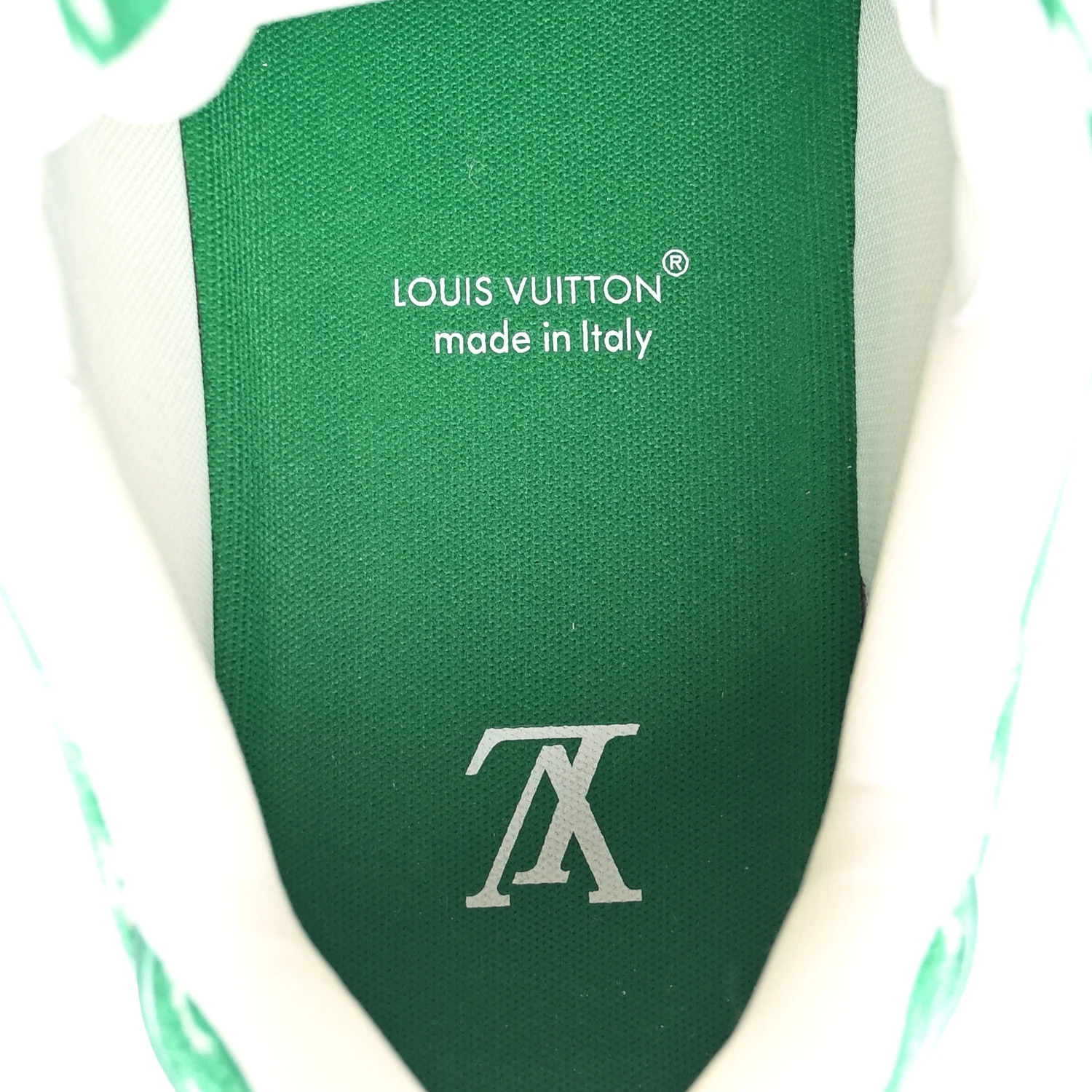Jacquard Velvet Monogram Mens LV Trainer Sneakers 9 Vert - Image 9