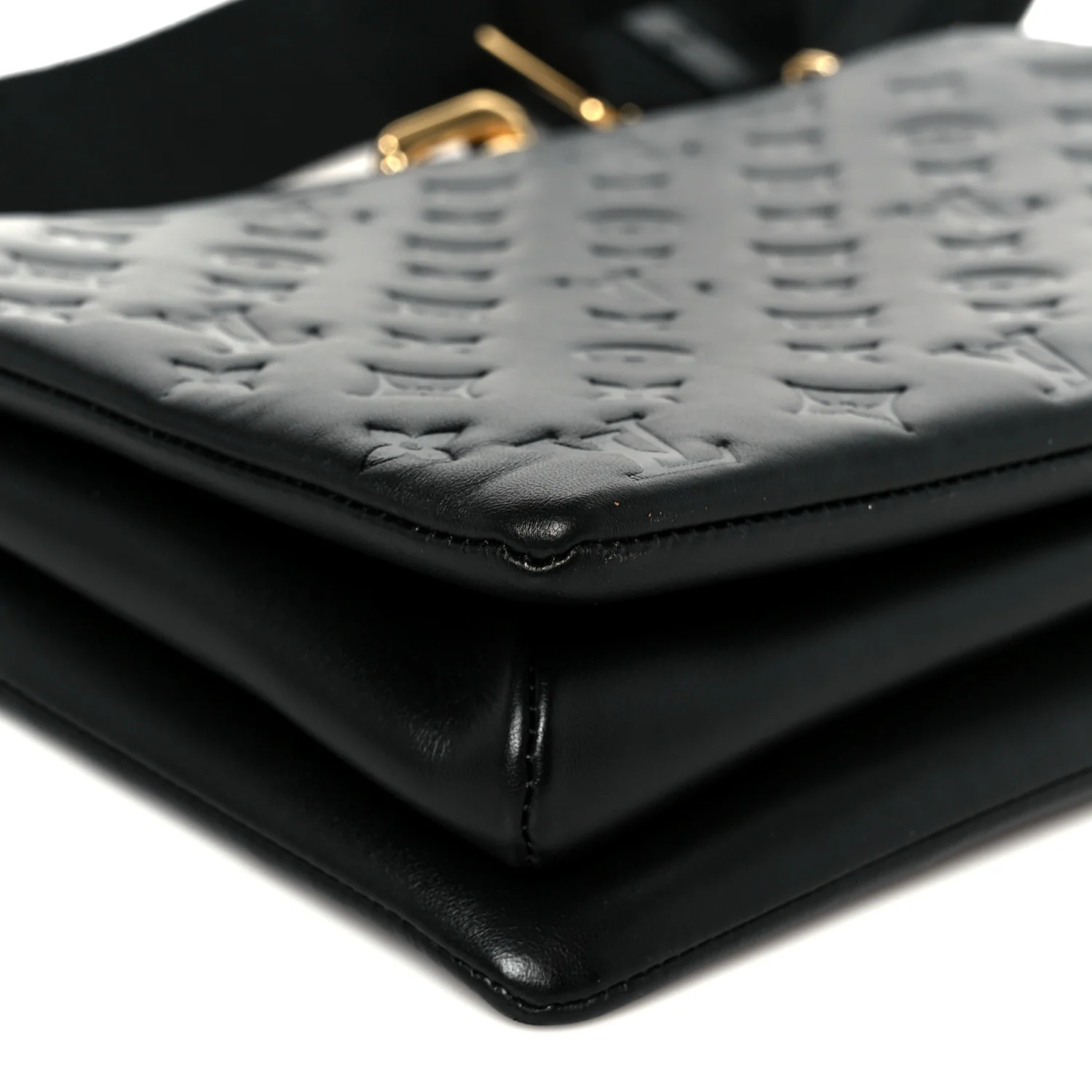Lambskin Embossed Monogram Coussin Black - Image 11