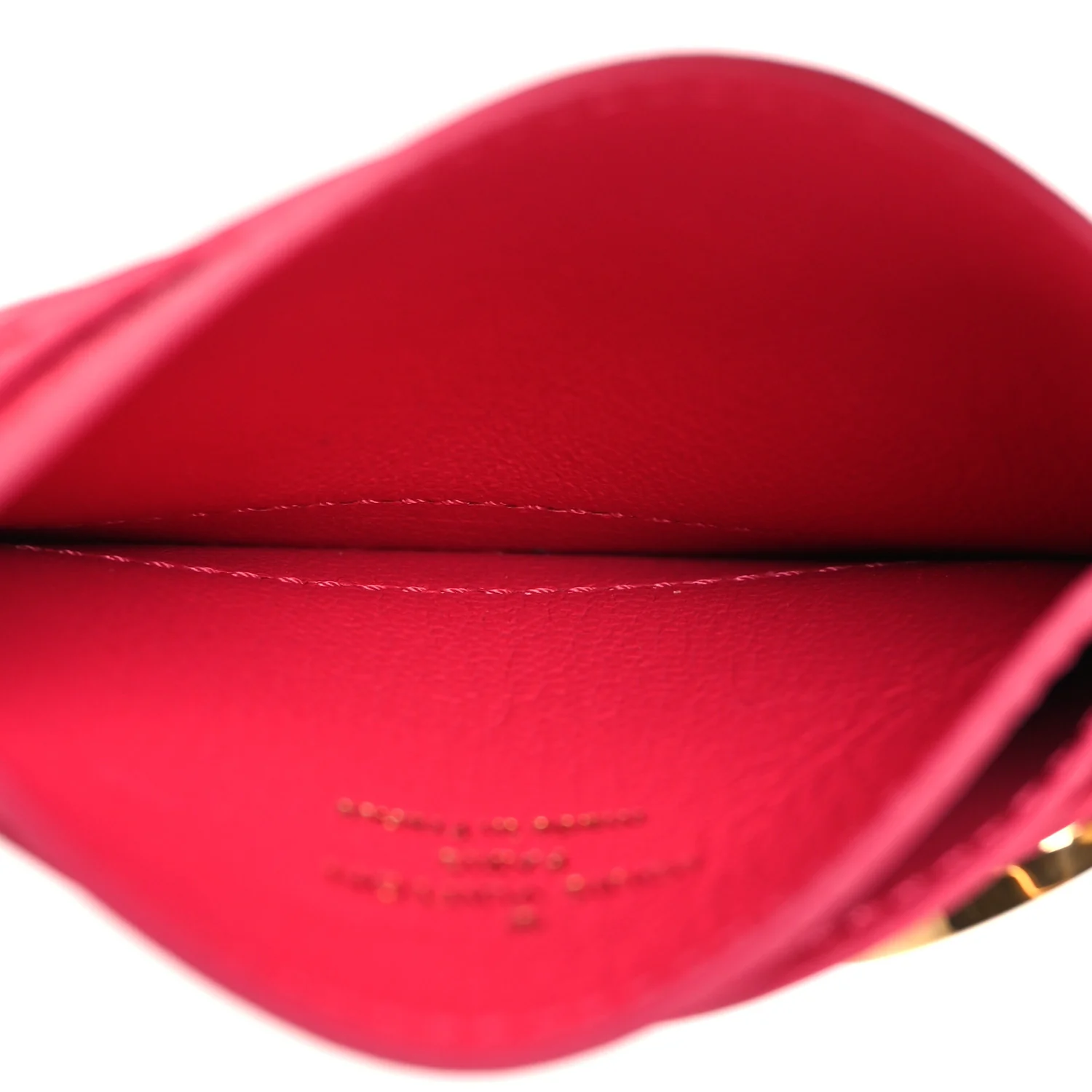 Lambskin Embossed Monogram Coussin Card Holder Bougainvillier - Image 5