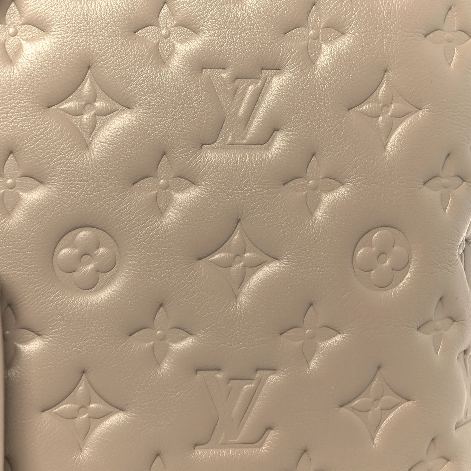 Lambskin Embossed Monogram Coussin Hobo MM Galet - Image 12