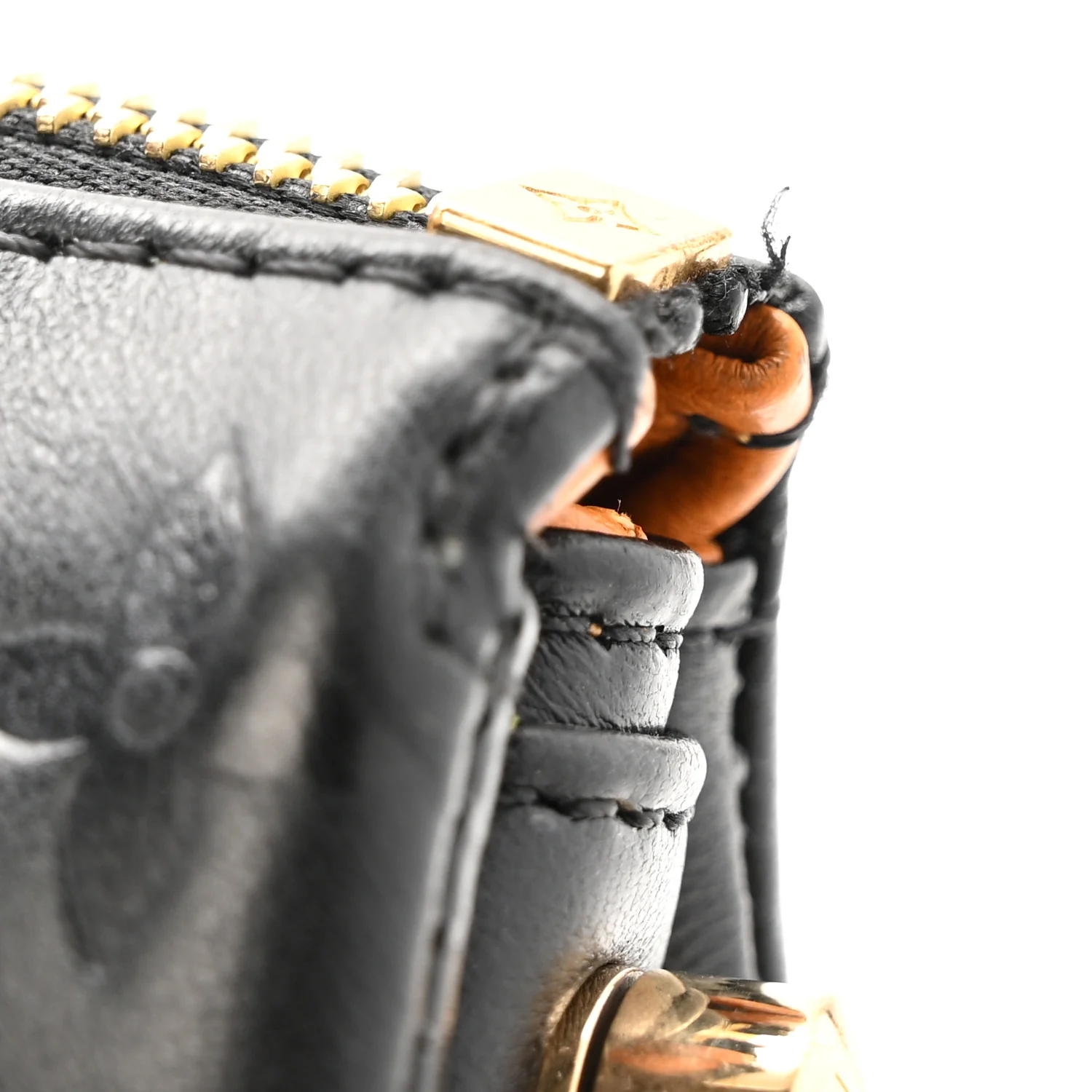 Lambskin Embossed Monogram Coussin MM Black - Image 12