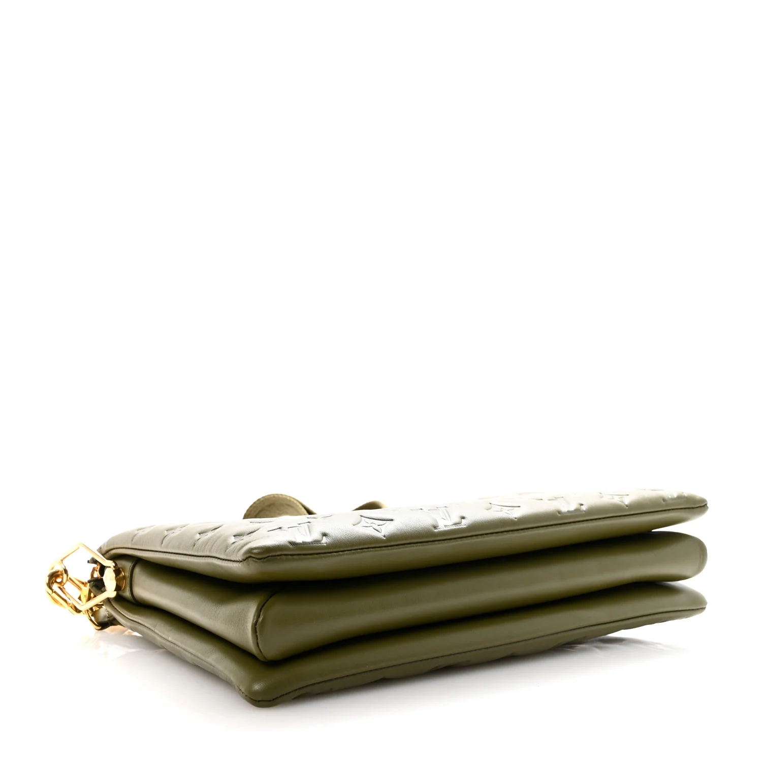 Lambskin Embossed Monogram Coussin MM Khaki - Image 4