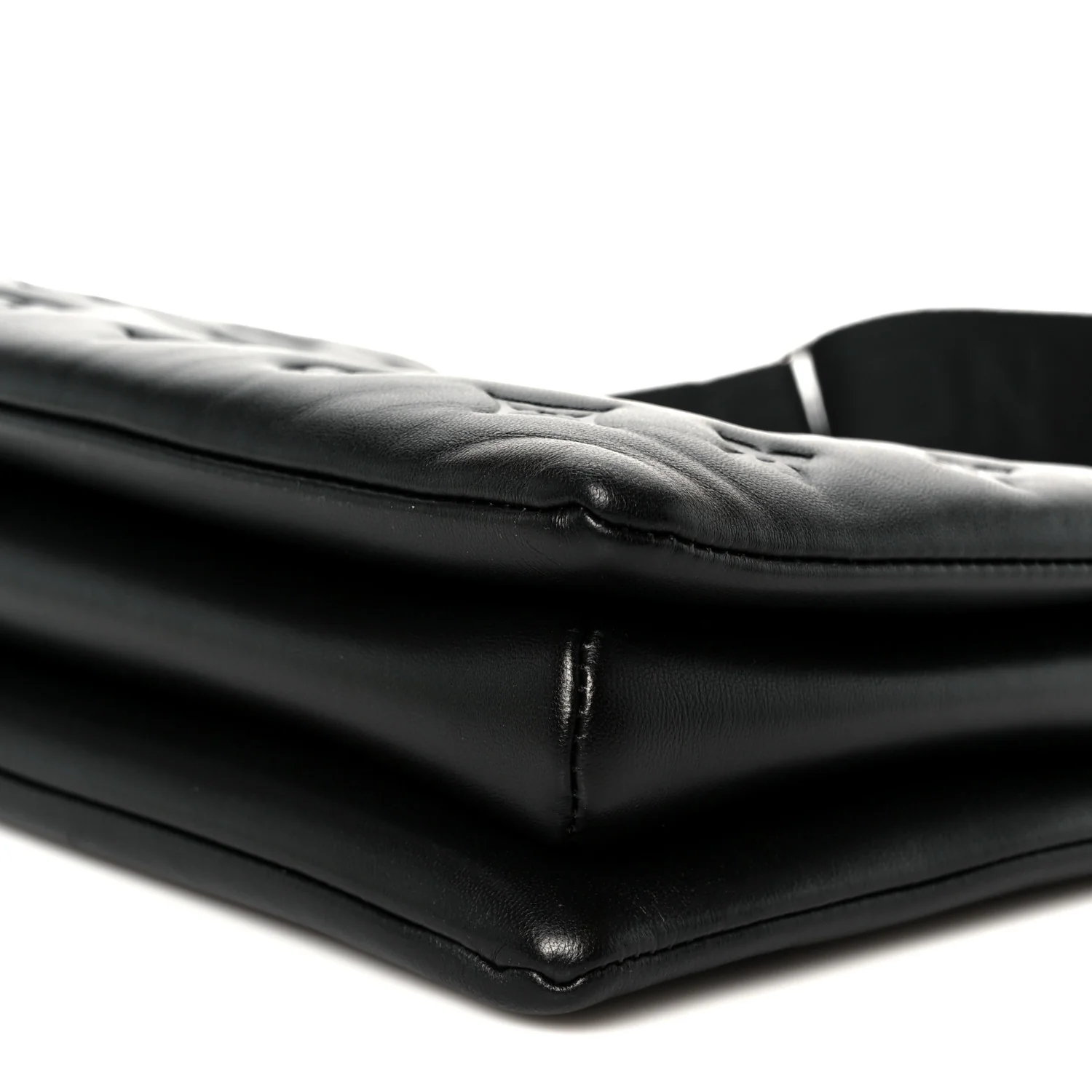 Lambskin Embossed Monogram Coussin PM Black - Image 12