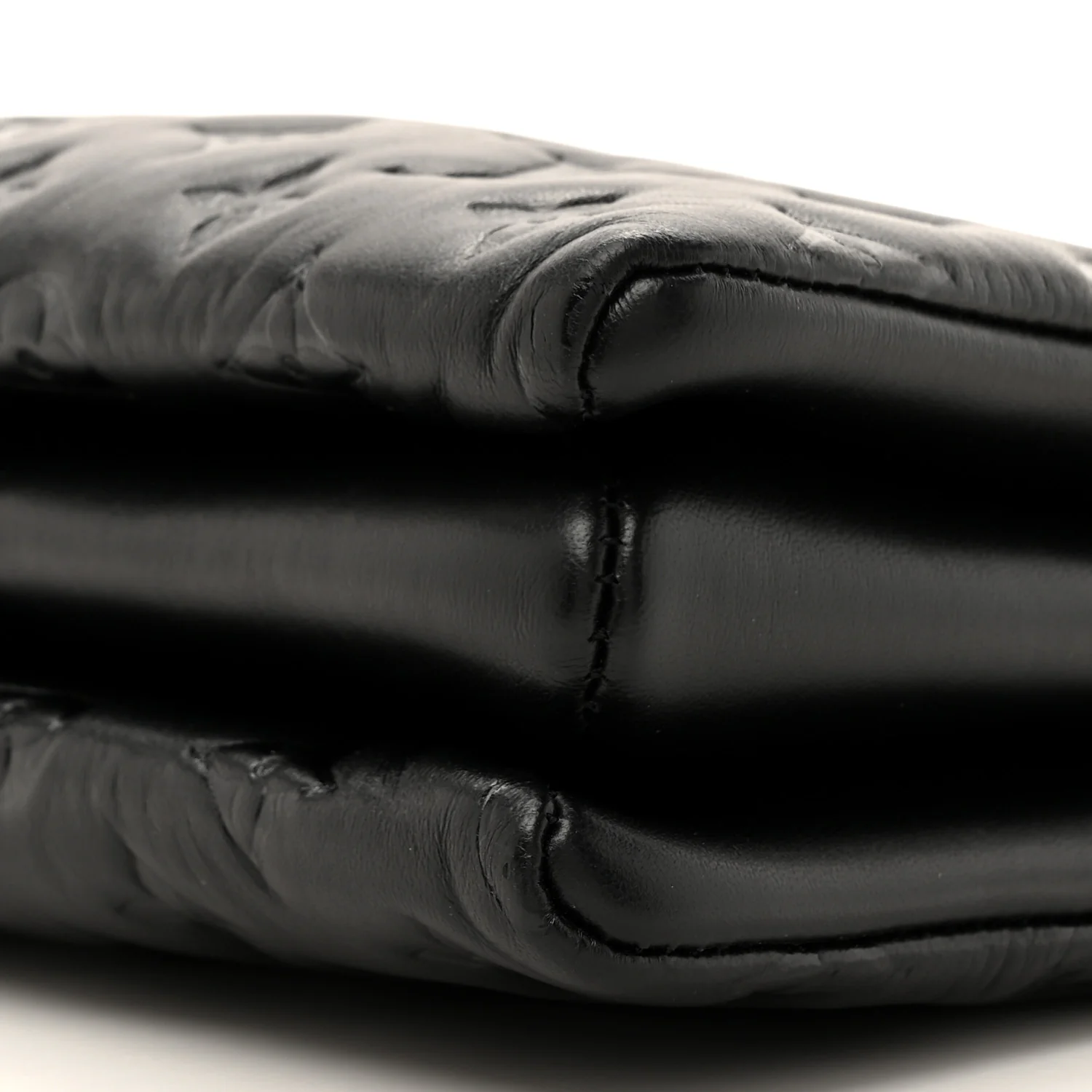Lambskin Embossed Monogram Coussin PM Black - Image 9