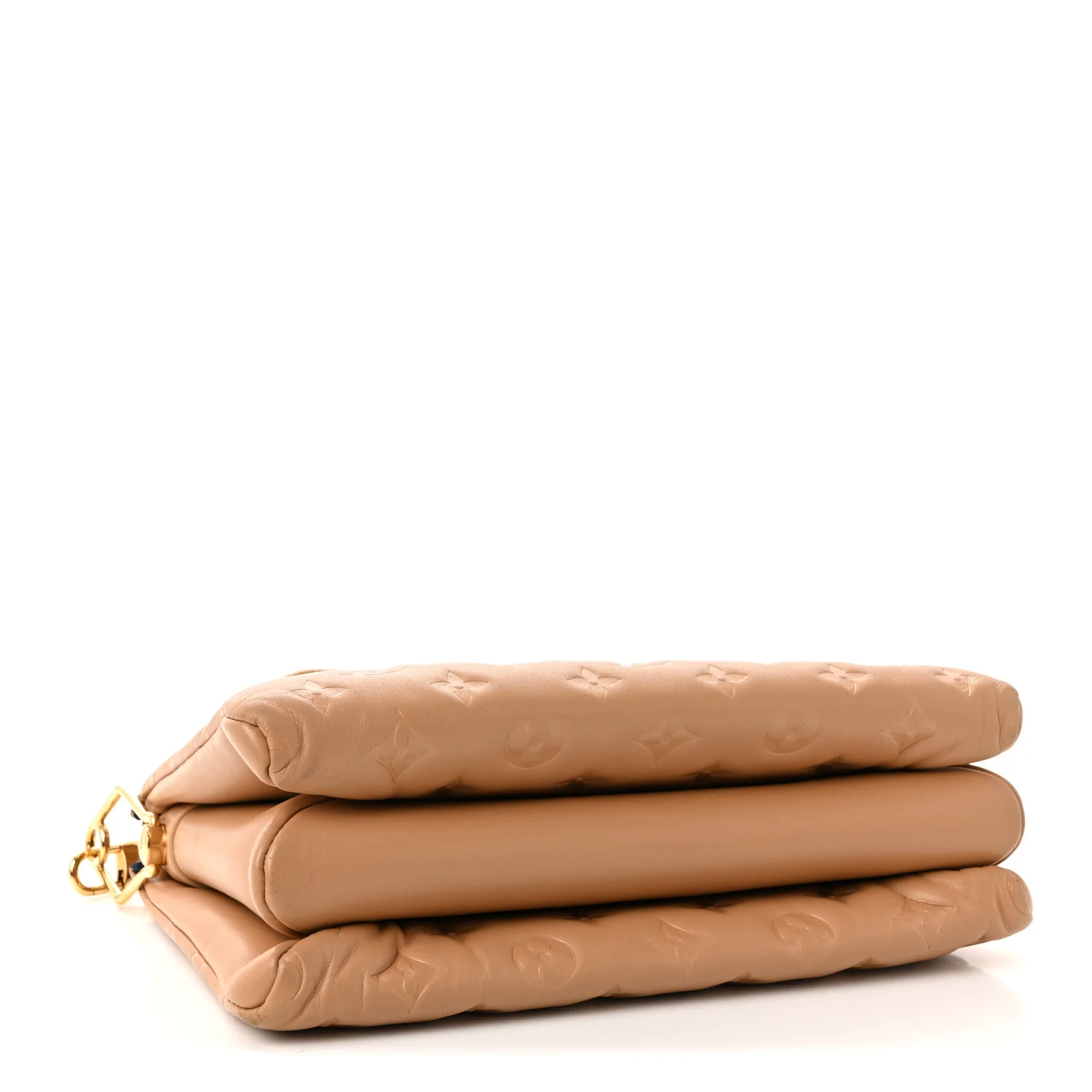 Lambskin Embossed Monogram Coussin PM Camel - Image 4