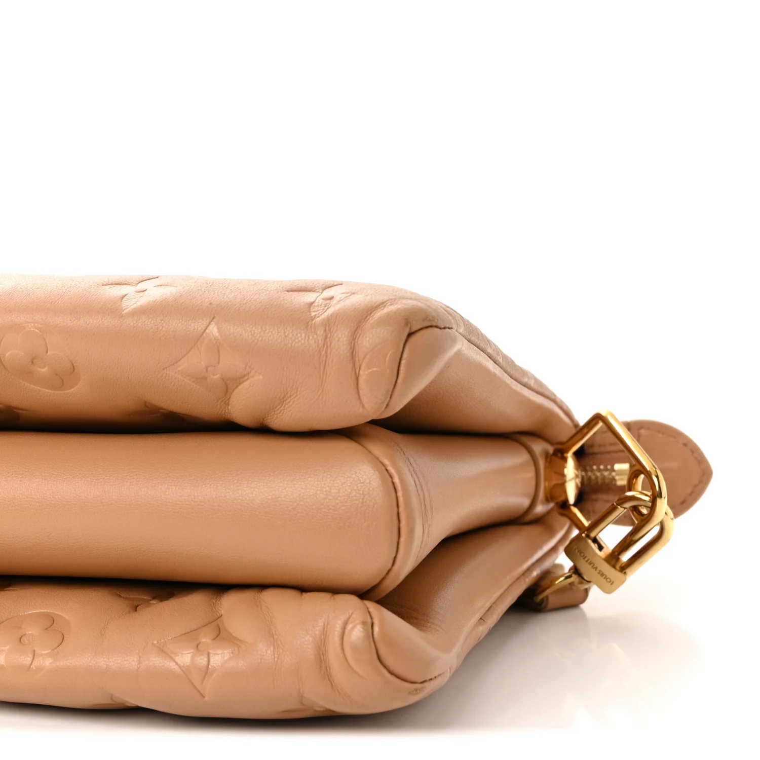 Lambskin Embossed Monogram Coussin PM Camel - Image 9
