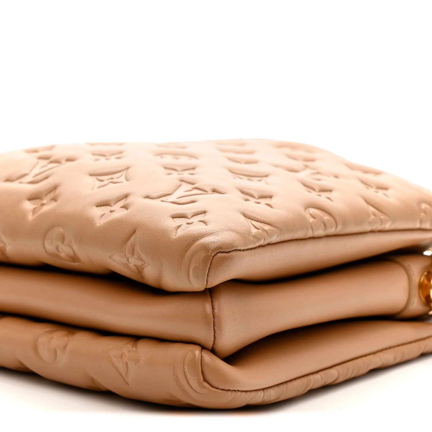 Lambskin Embossed Monogram Coussin PM Camel - Image 11