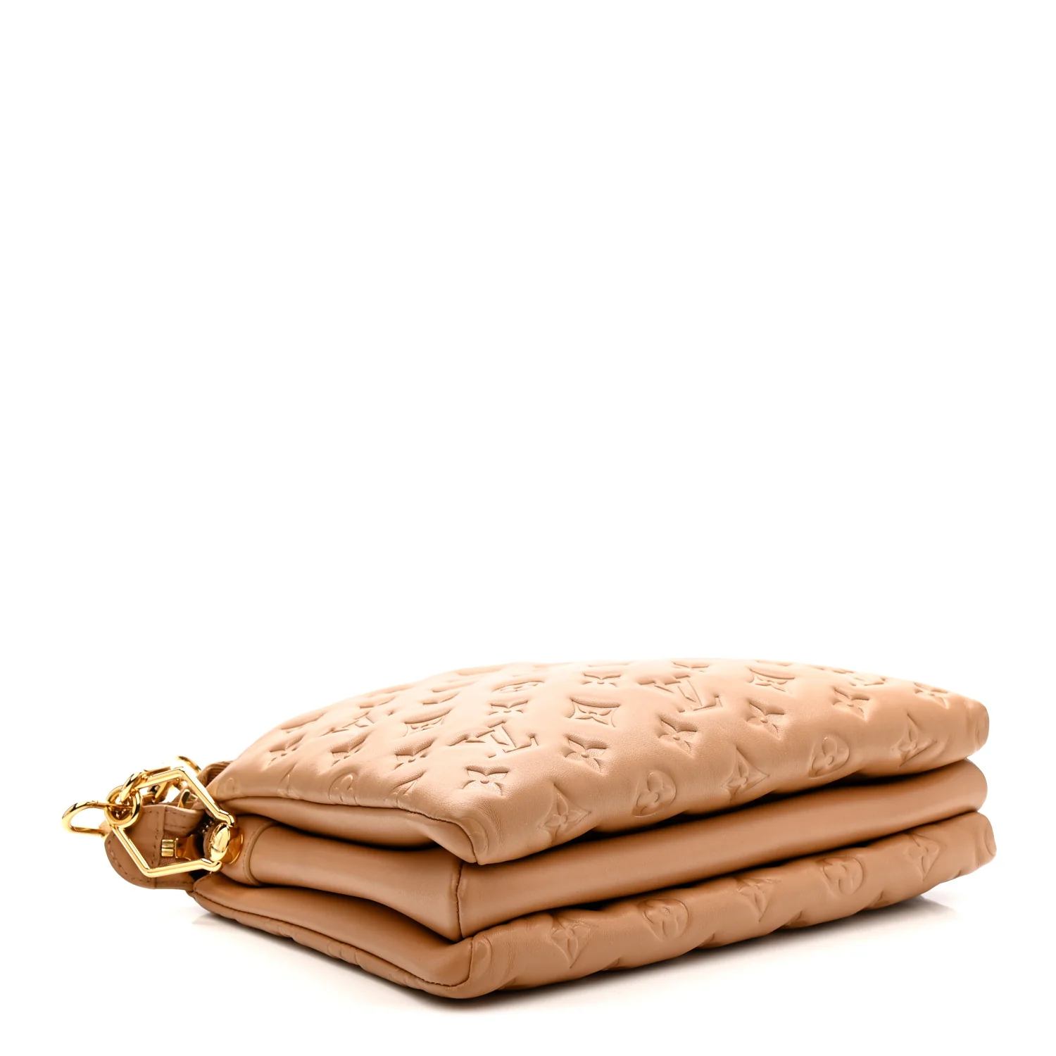 Lambskin Embossed Monogram Coussin PM Camel - Image 4