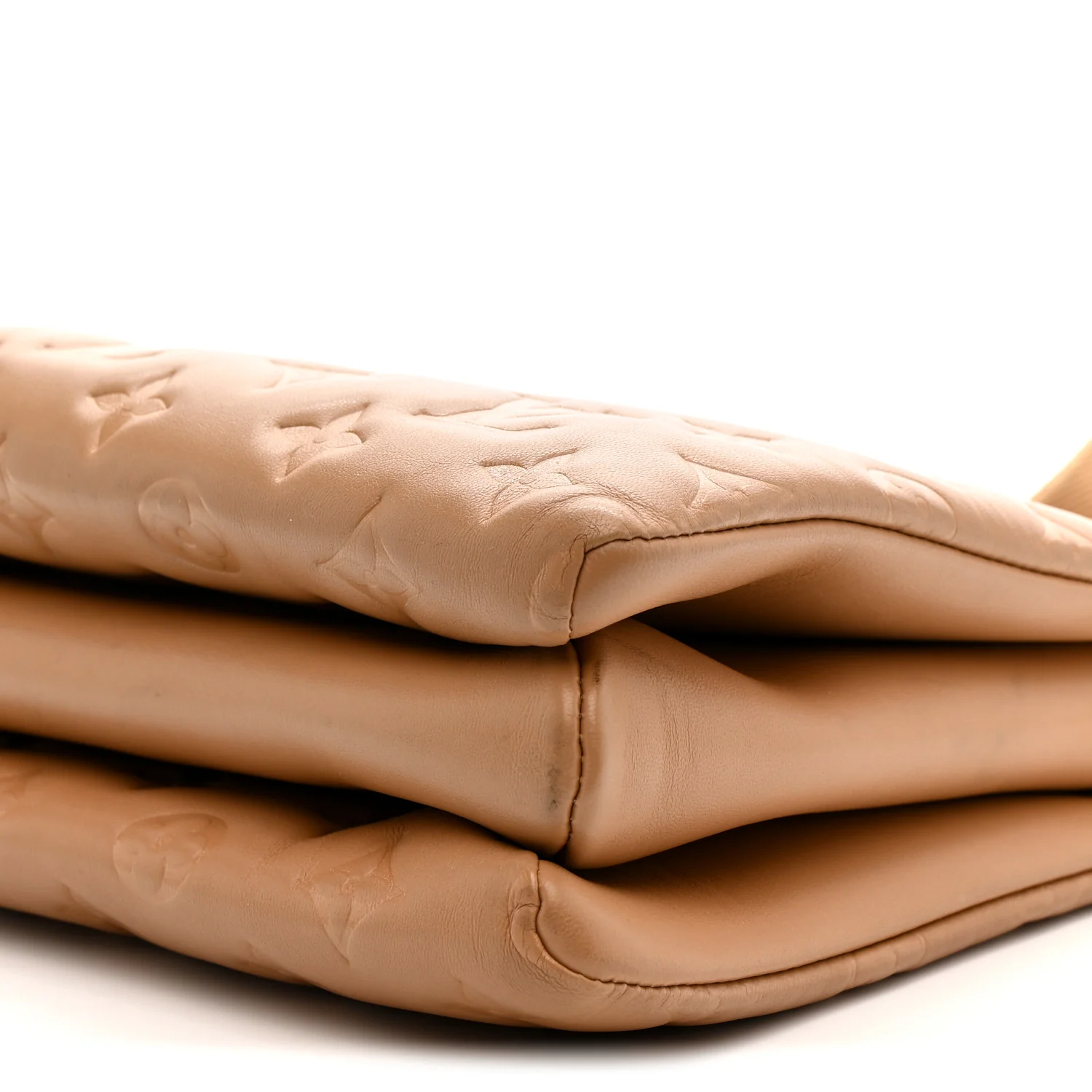 Lambskin Embossed Monogram Coussin PM Camel - Image 11