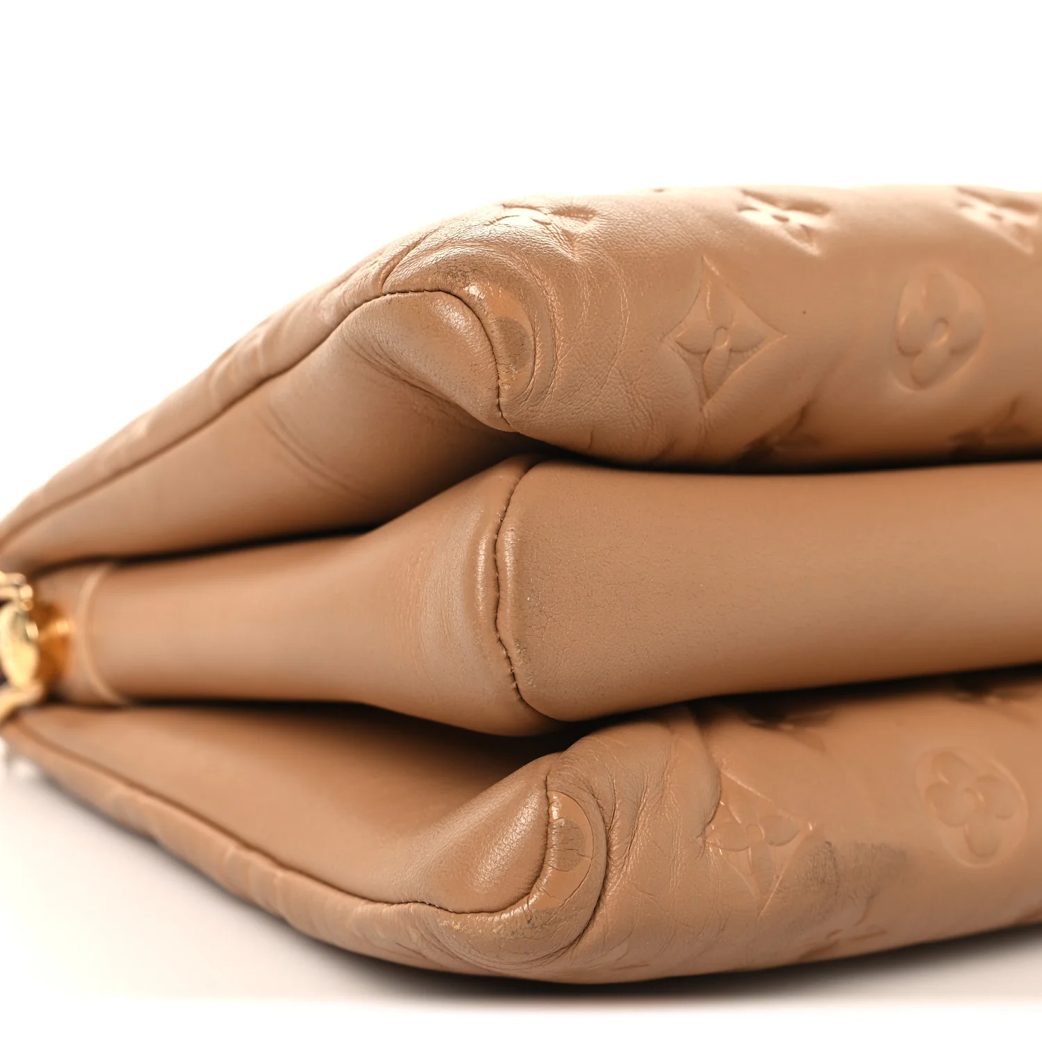 Lambskin Embossed Monogram Coussin PM Camel - Image 10