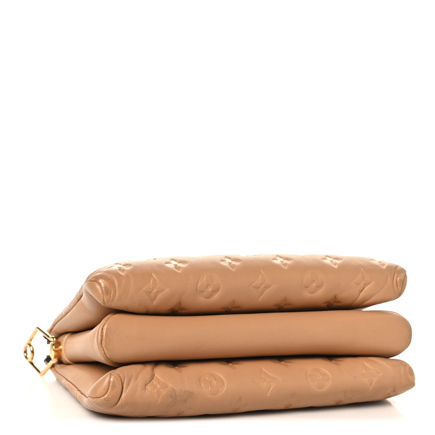 Lambskin Embossed Monogram Coussin PM Camel - Image 4